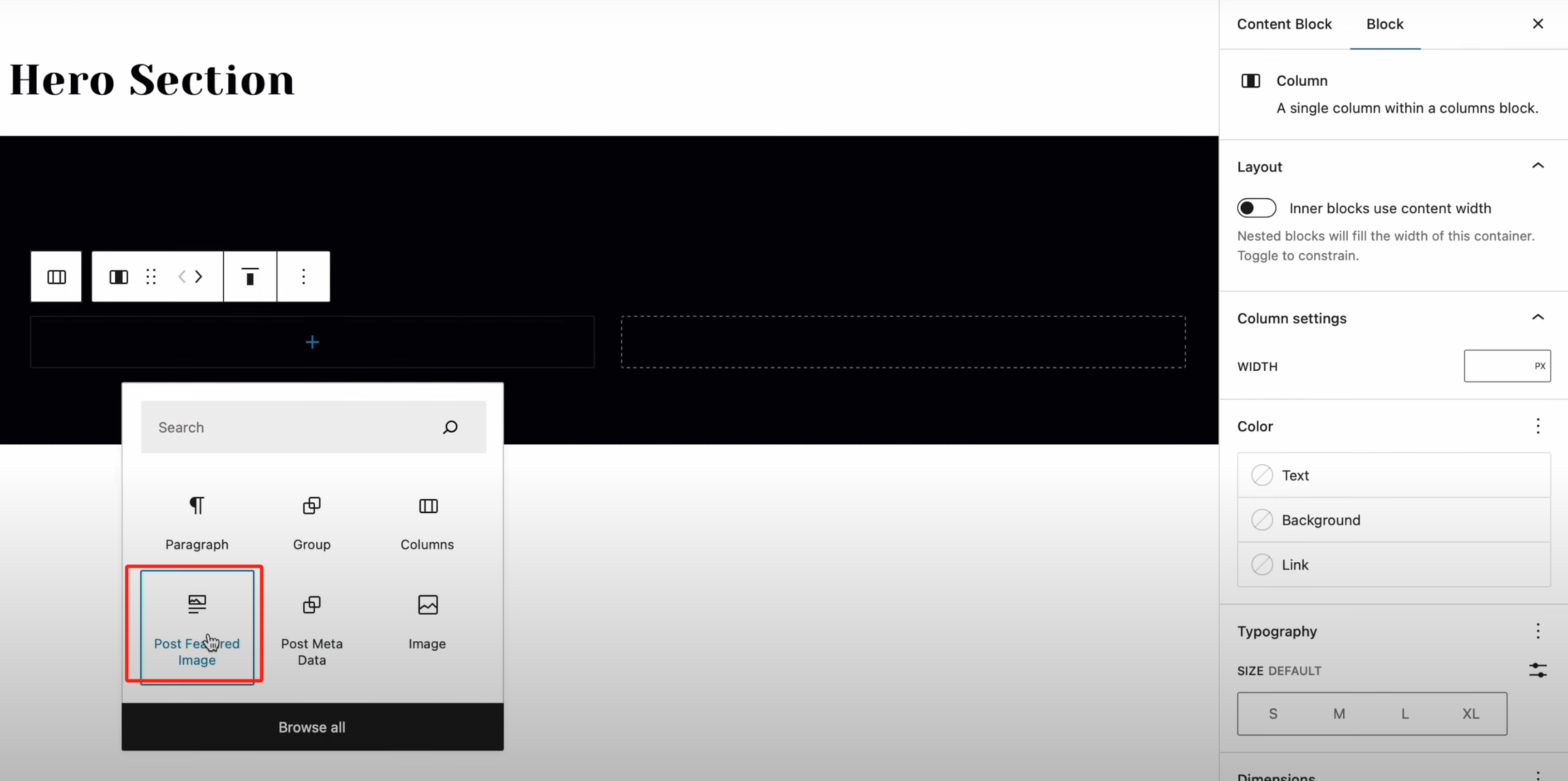 Image [9]-Tutoriel Blocksy : Utiliser les blocs de contenu pour personnaliser les blocs héros et remplacer les modèles d'articles