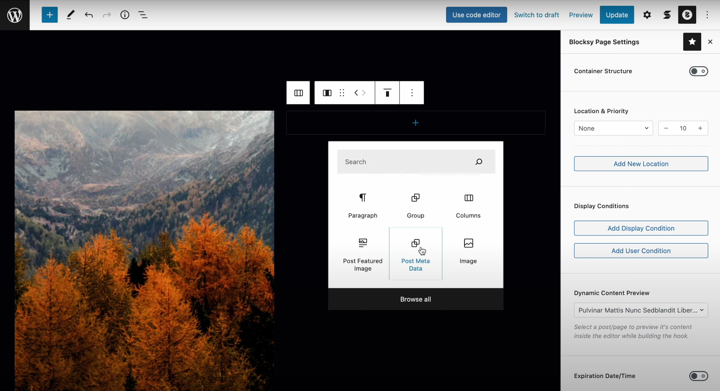 Image [10]-Tutoriel Blocksy : Utiliser les blocs de contenu pour personnaliser les blocs héros et remplacer les modèles d'articles