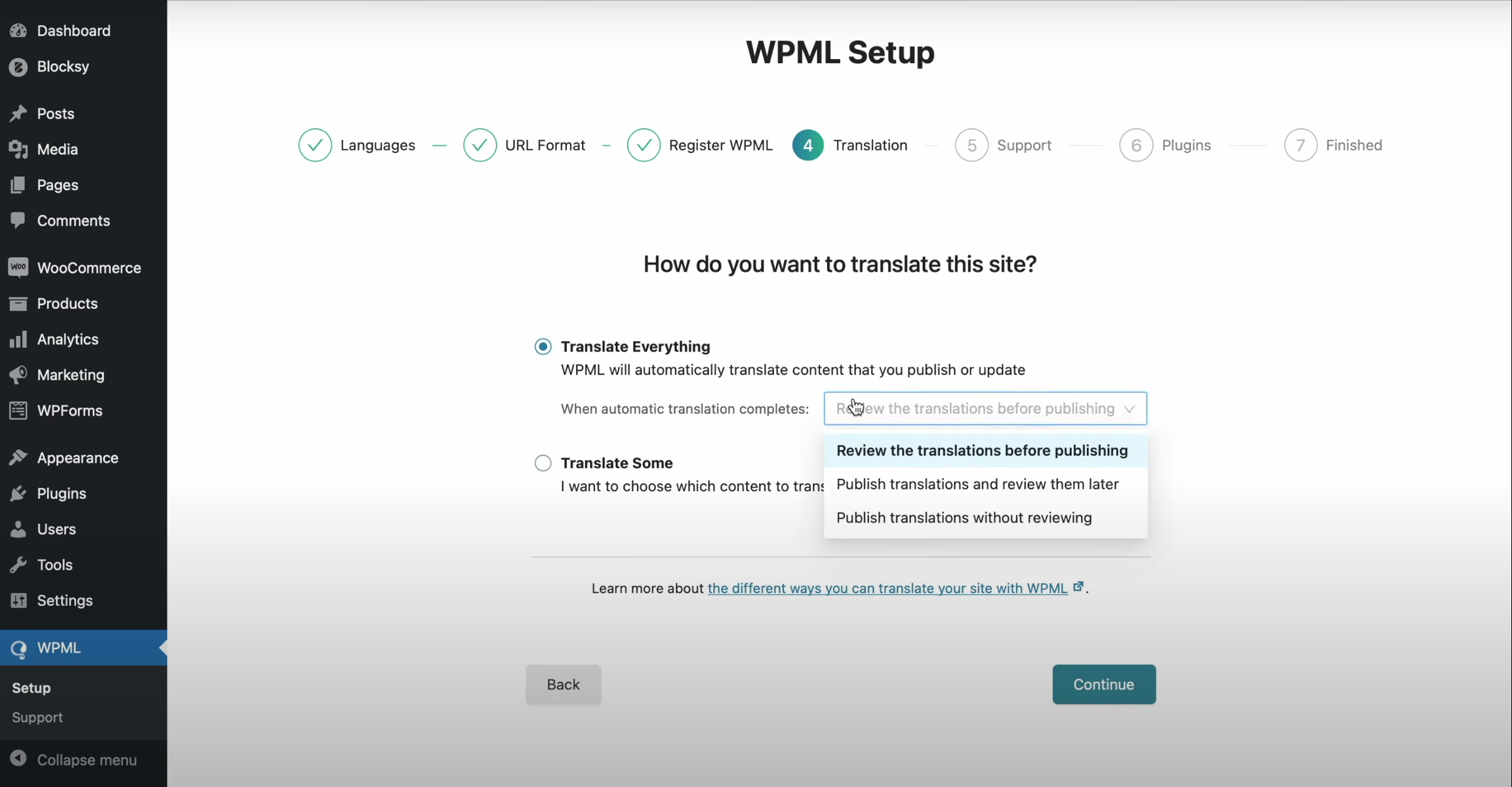 Image [5] - Tutoriel multilingue sur le thème Blocksy : Construire rapidement des sites web multilingues avec WPML