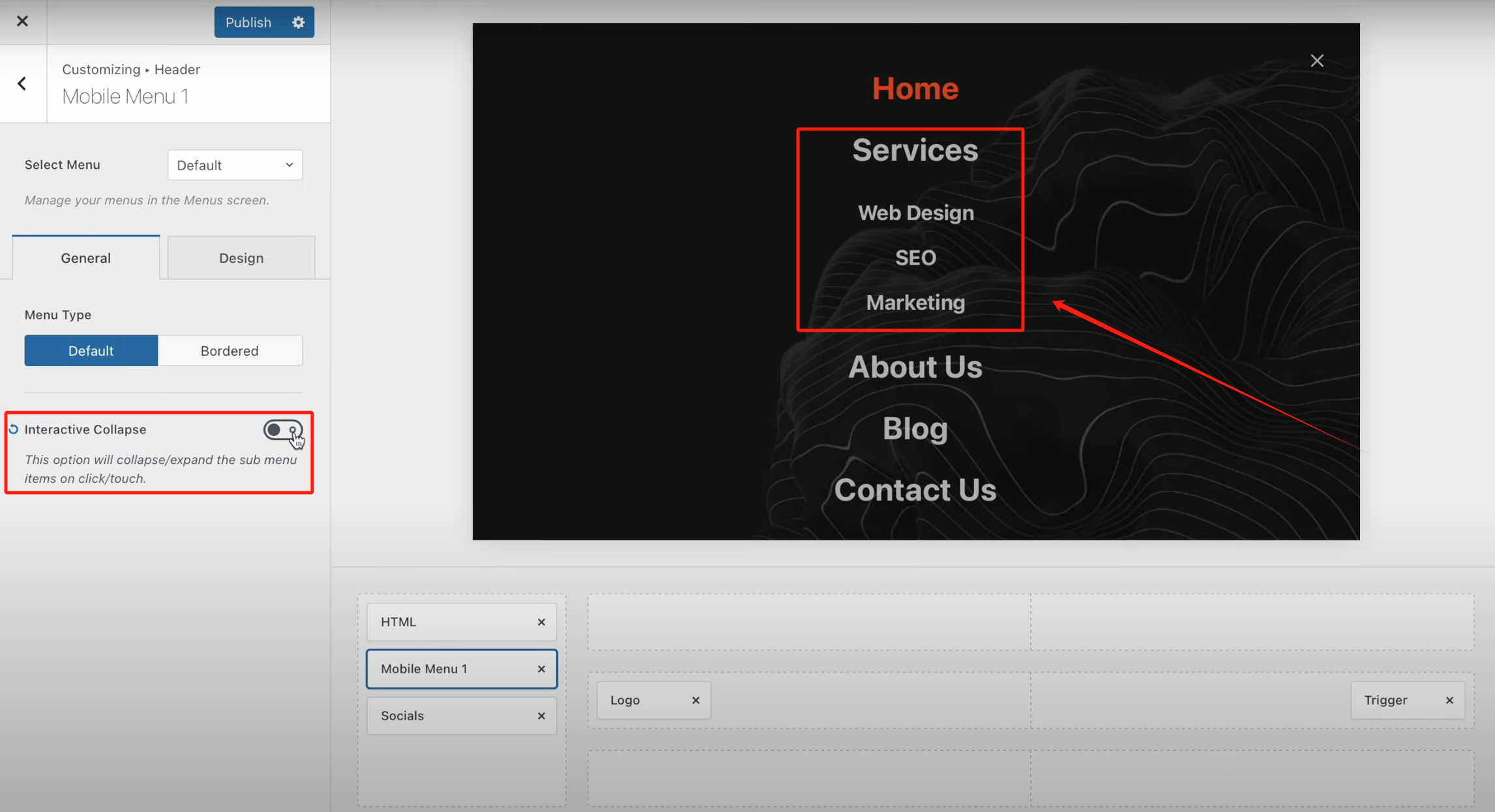 图片[8]-Blocksy 移动端页眉完整教程：Off Canvas 菜单与菜单布局解析