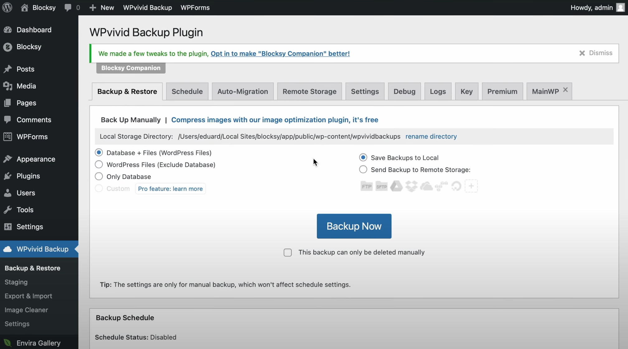 画像[3]-WordPressウェブサイトのバックアップとリストアガイド：WPvividプラグインでワンクリックスナップショット