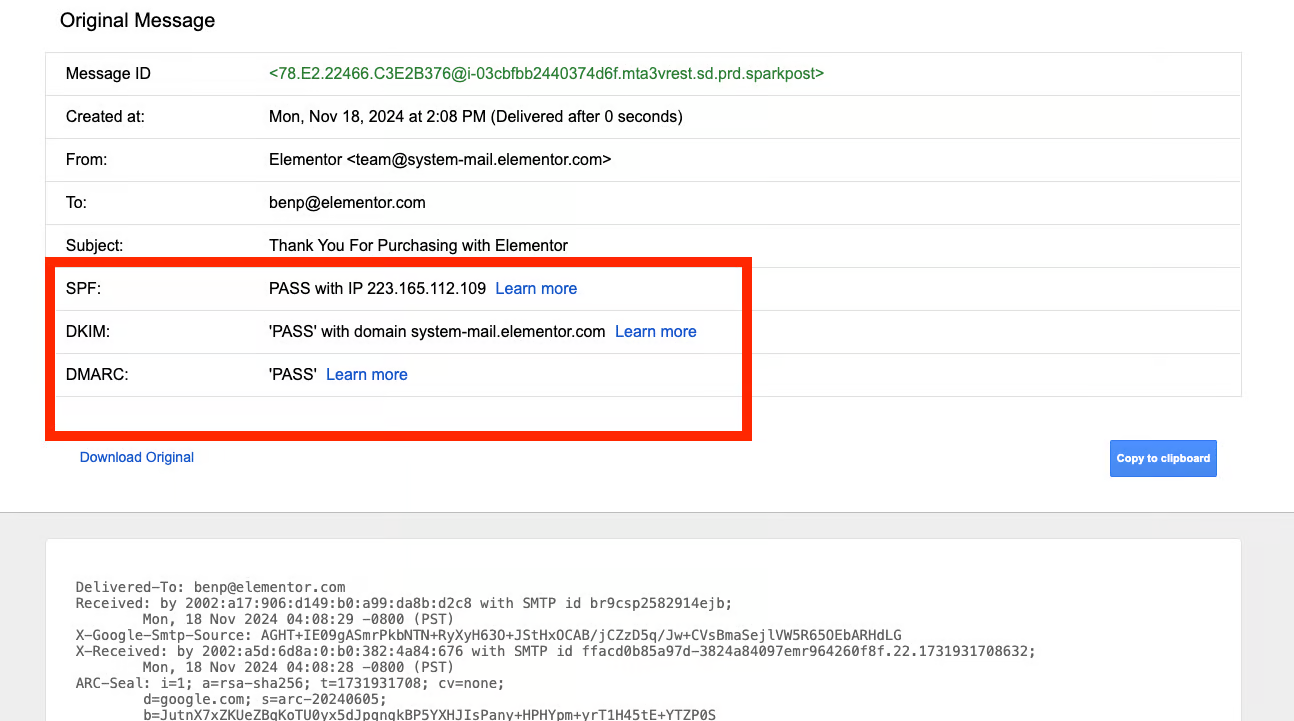 Imagen [6] - Métodos de autenticación de correo electrónico: Mejora de la seguridad y la entregabilidad del correo electrónico para sitios web WordPress