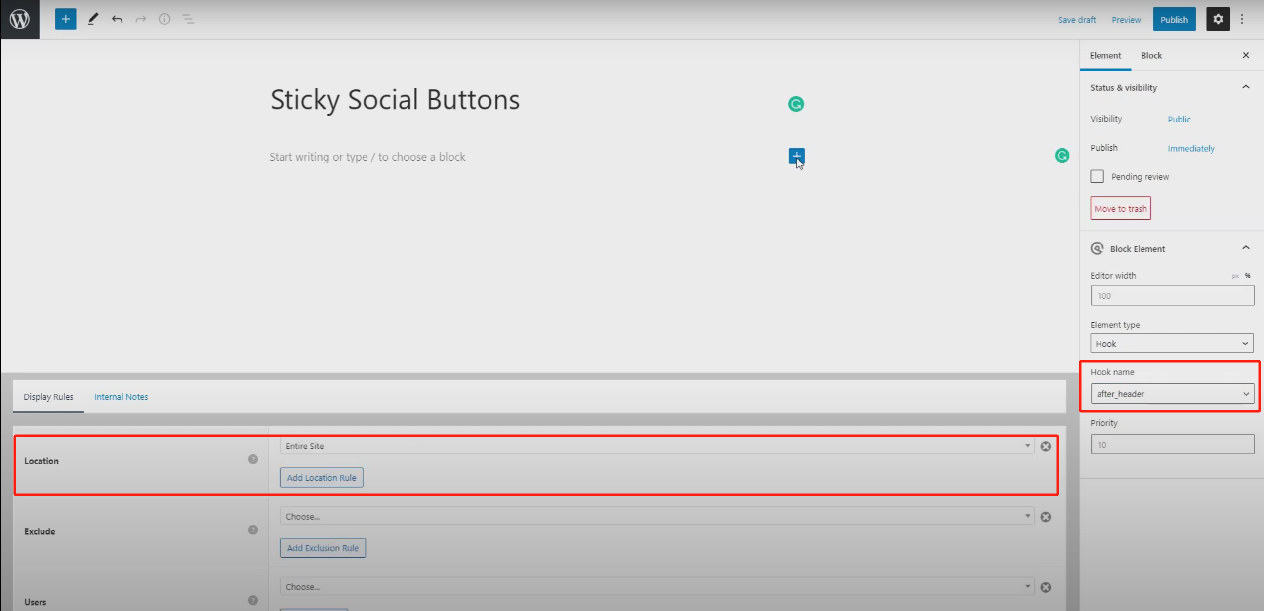 Imagen [4]-Creación de botones de iconos sociales flotantes para el escritorio: Tutorial completo con GeneratePress y GenerateBlocks