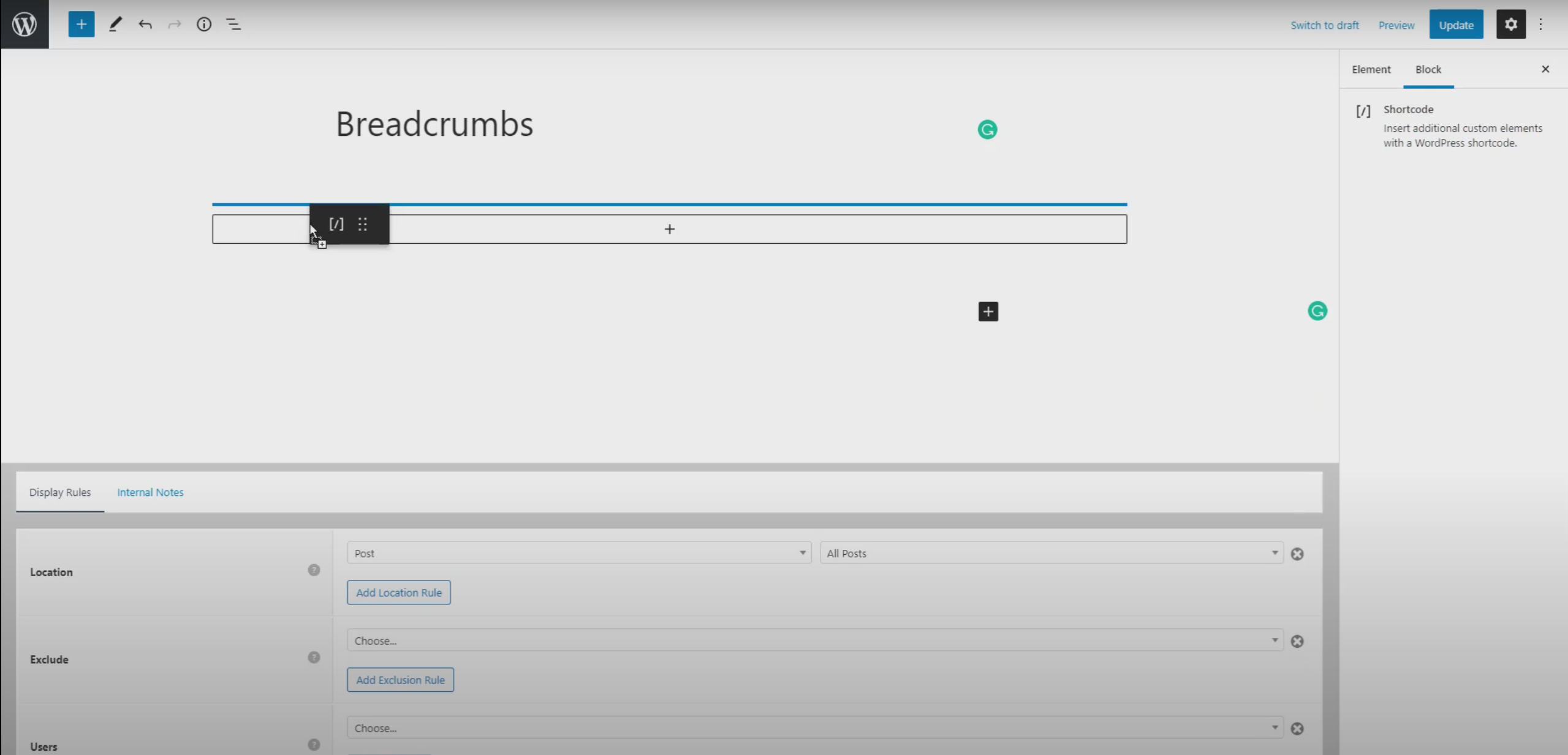 Image [7] - Tutoriel pour ajouter un fil d'Ariane à la navigation avec GeneratePress et GenerateBlocks