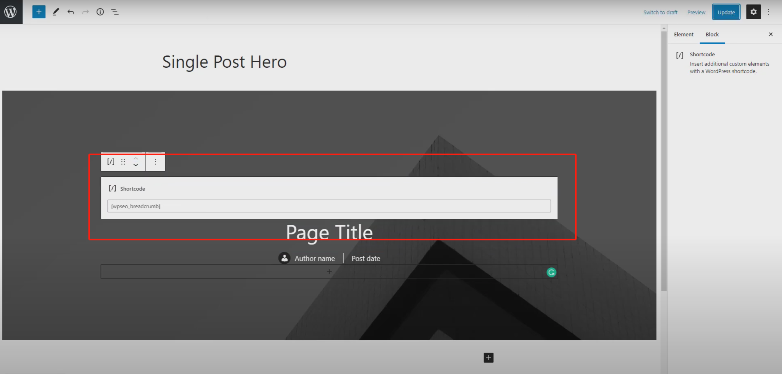 Image [14] - Tutoriel pour ajouter un fil d'Ariane à la navigation avec GeneratePress et GenerateBlocks