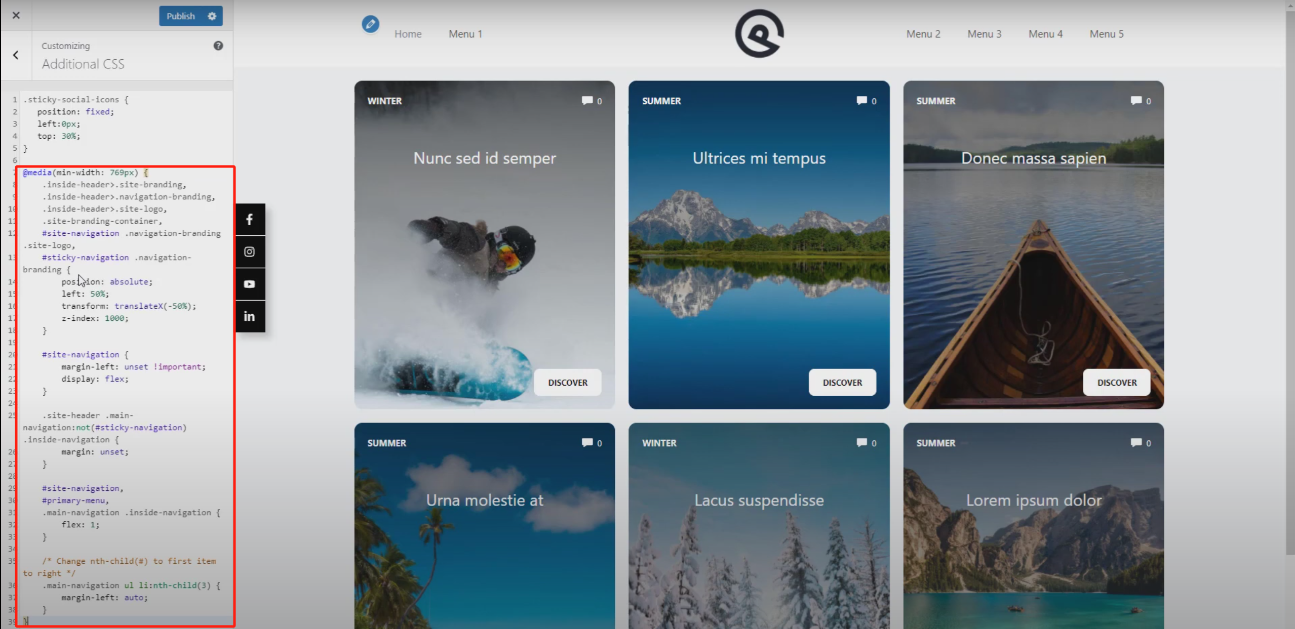 图片[5]-GeneratePress 实现 Logo 居中与两侧菜单均衡分布的导航栏设置教程