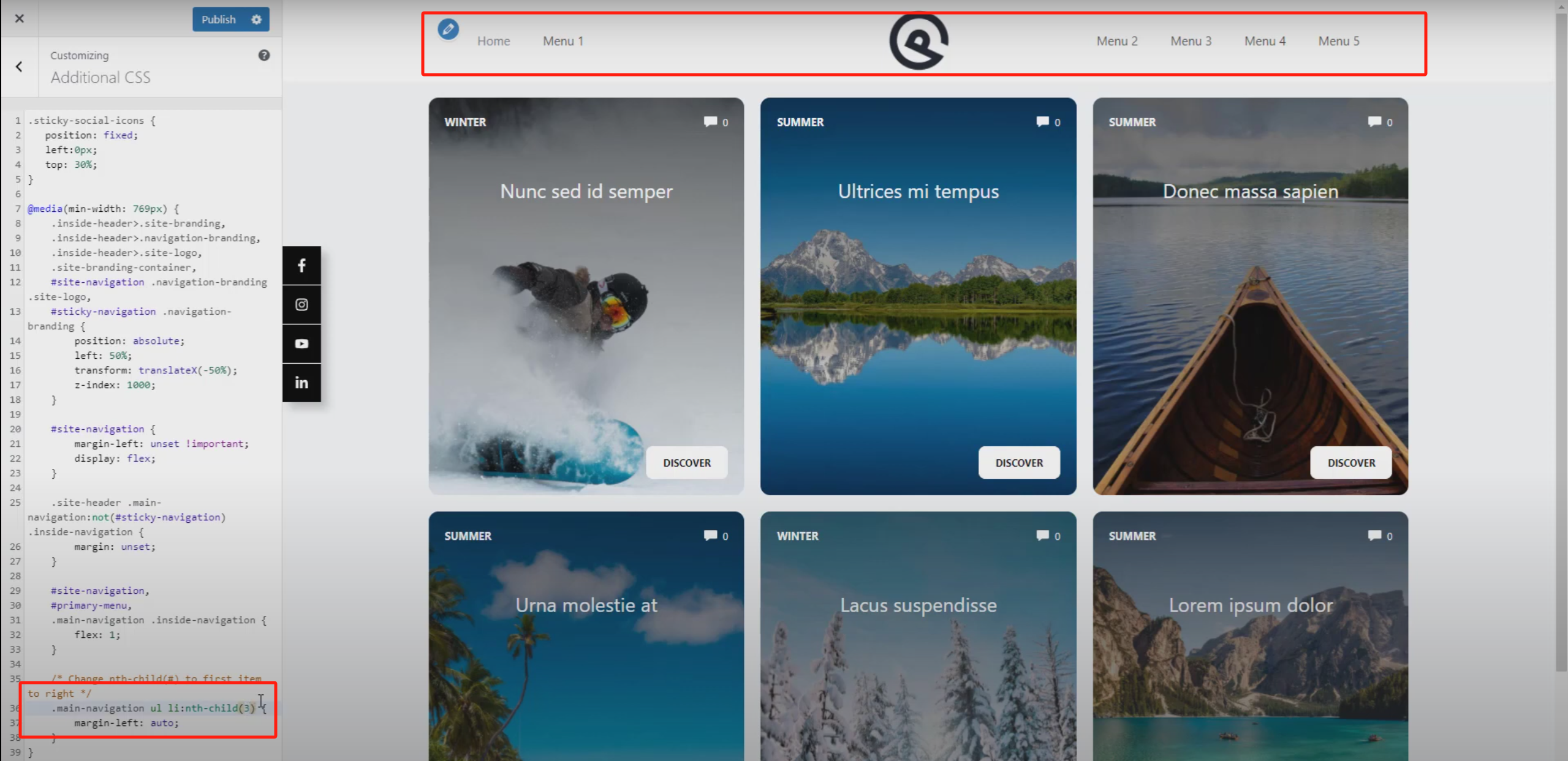 图片[6]-GeneratePress 实现 Logo 居中与两侧菜单均衡分布的导航栏设置教程