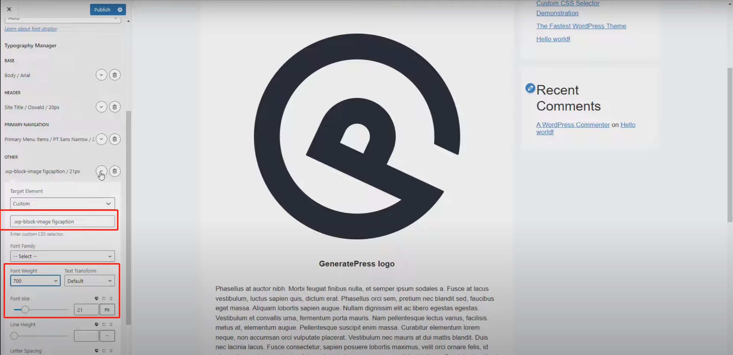 Image [11] - How to Customize Website Typography Using GeneratePress Dynamic Font System