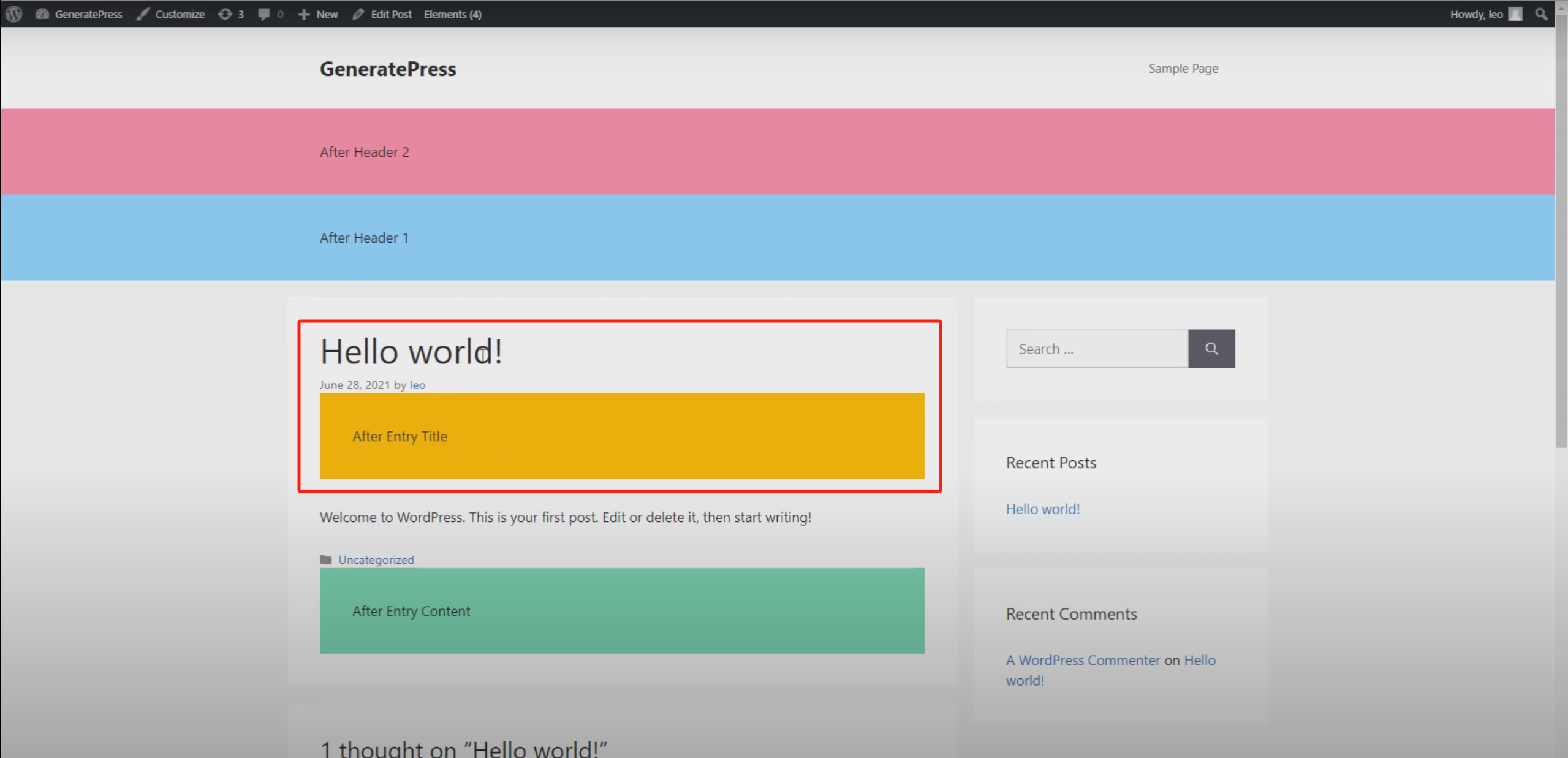 图片[7]-如何在 GeneratePress 中使用 Hook 优先级控制页面元素的显示顺序