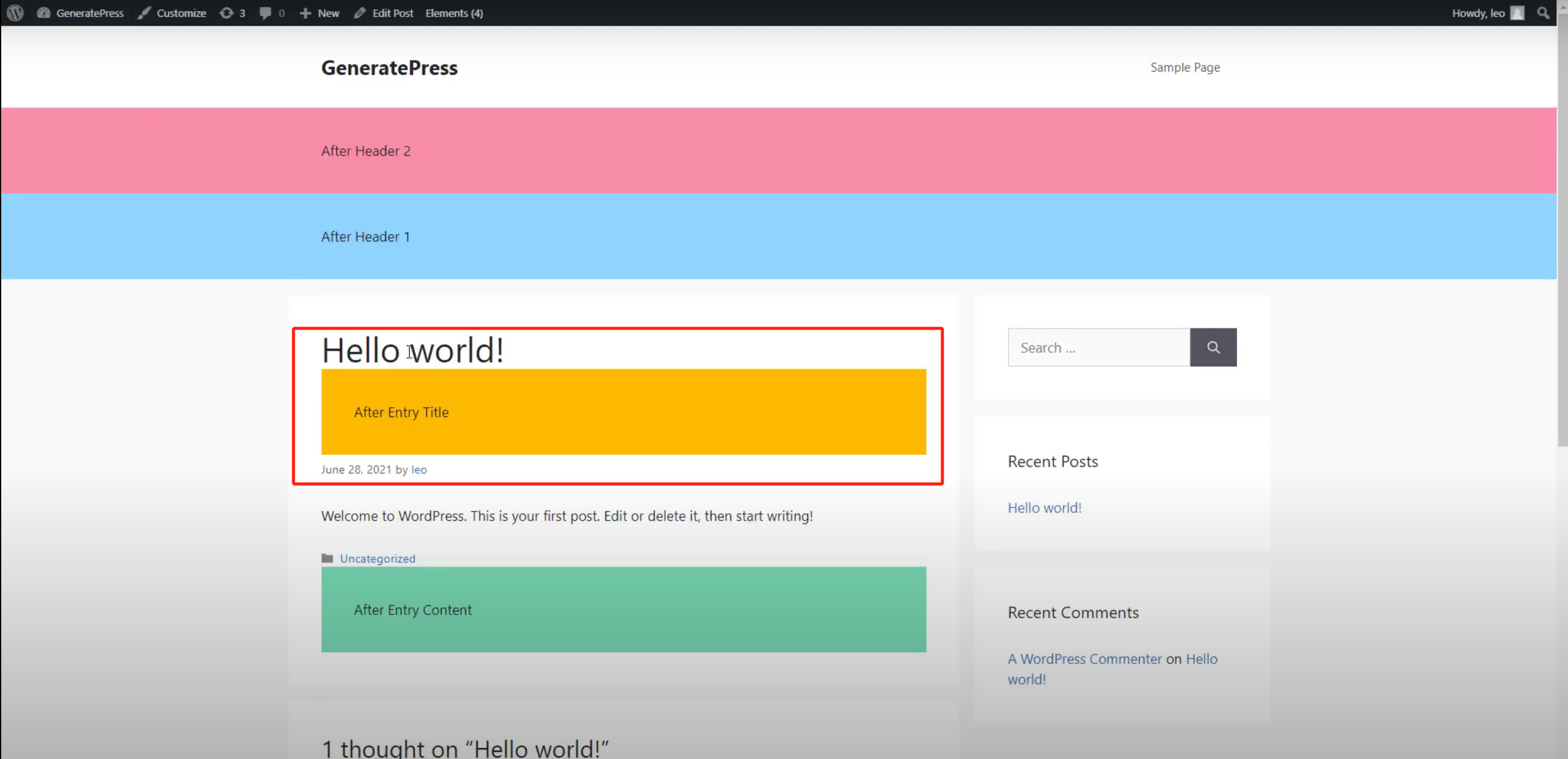 图片[9]-如何在 GeneratePress 中使用 Hook 优先级控制页面元素的显示顺序