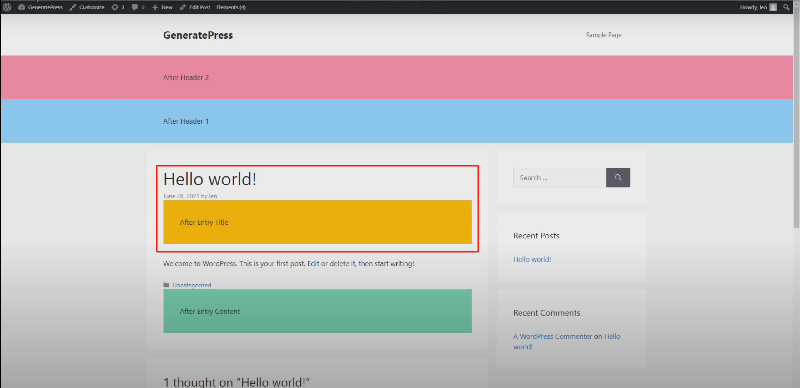 图片[11]-如何在 GeneratePress 中使用 Hook 优先级控制页面元素的显示顺序