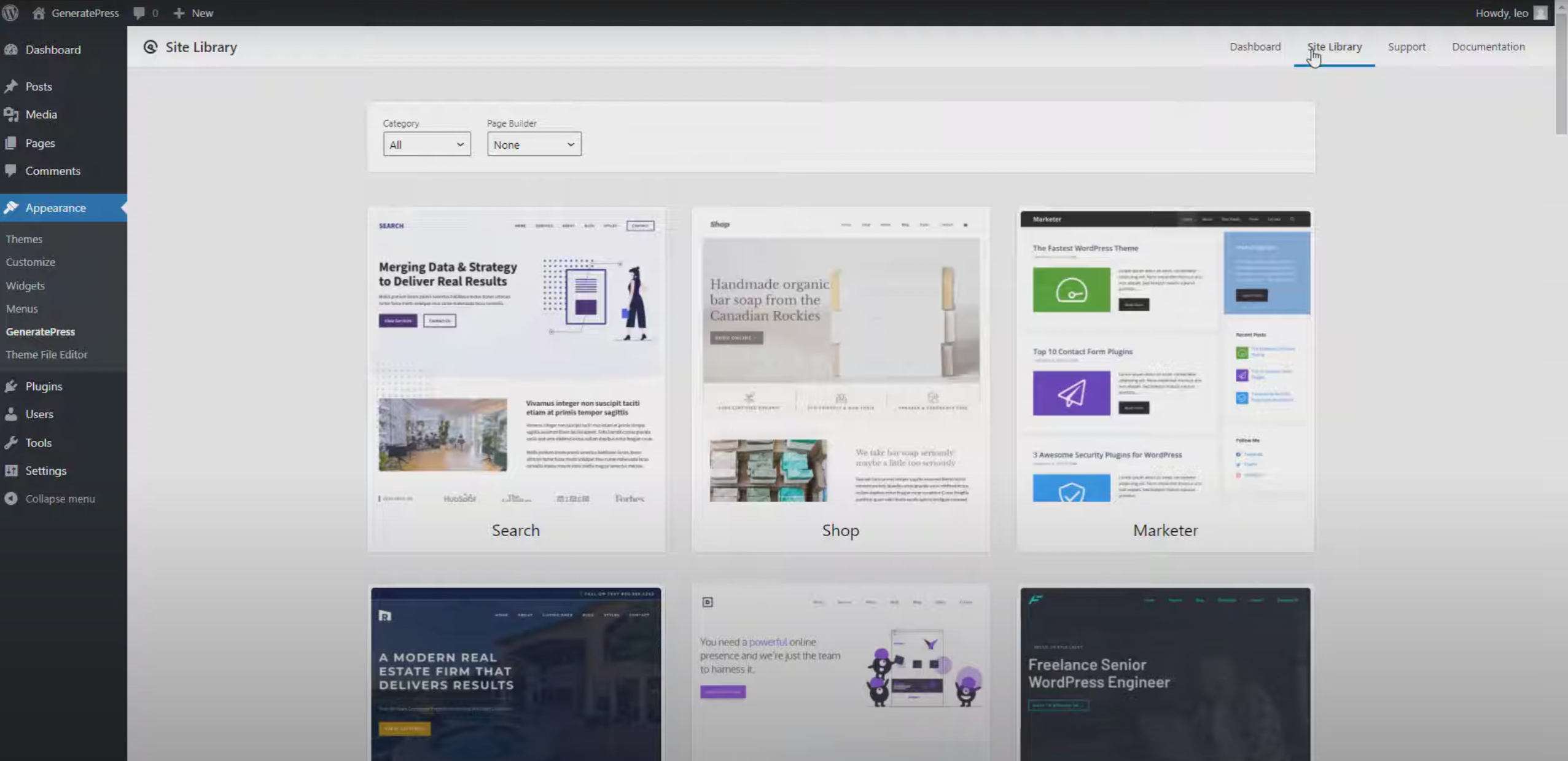 图片[4]-使用 GeneratePress 模板库快速导入网站模板完整指南