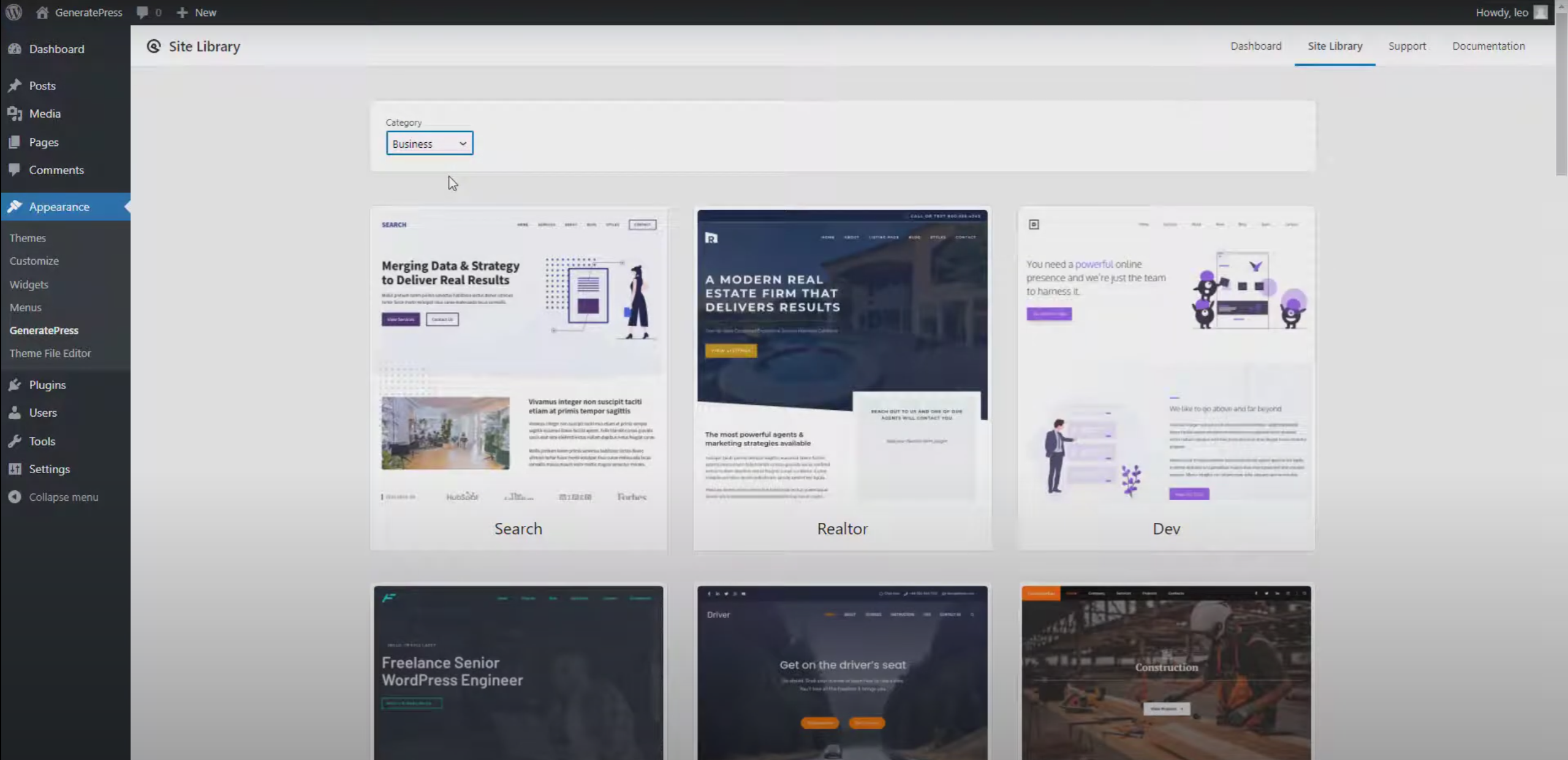 图片[5]-使用 GeneratePress 模板库快速导入网站模板完整指南