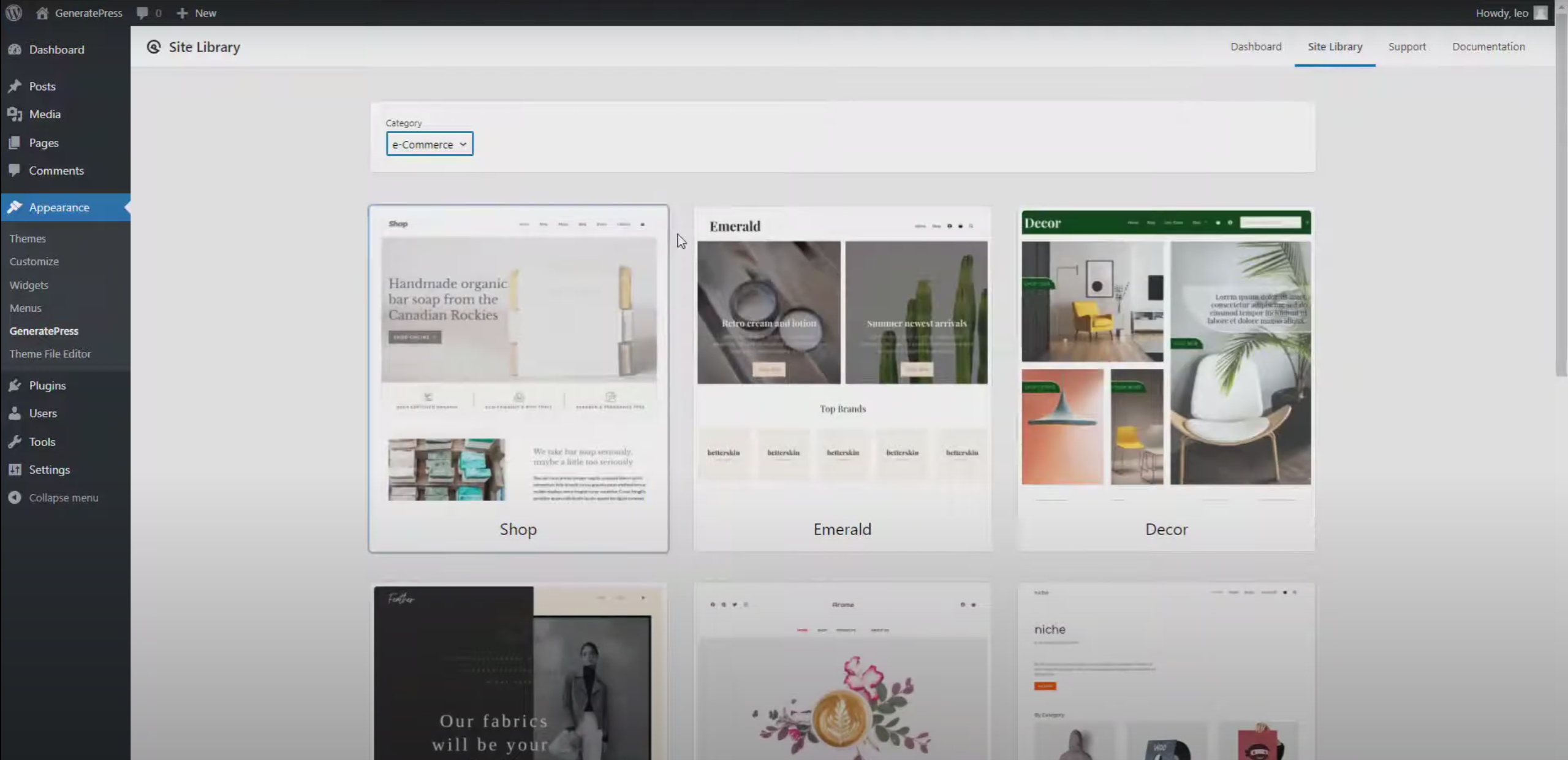 图片[6]-使用 GeneratePress 模板库快速导入网站模板完整指南