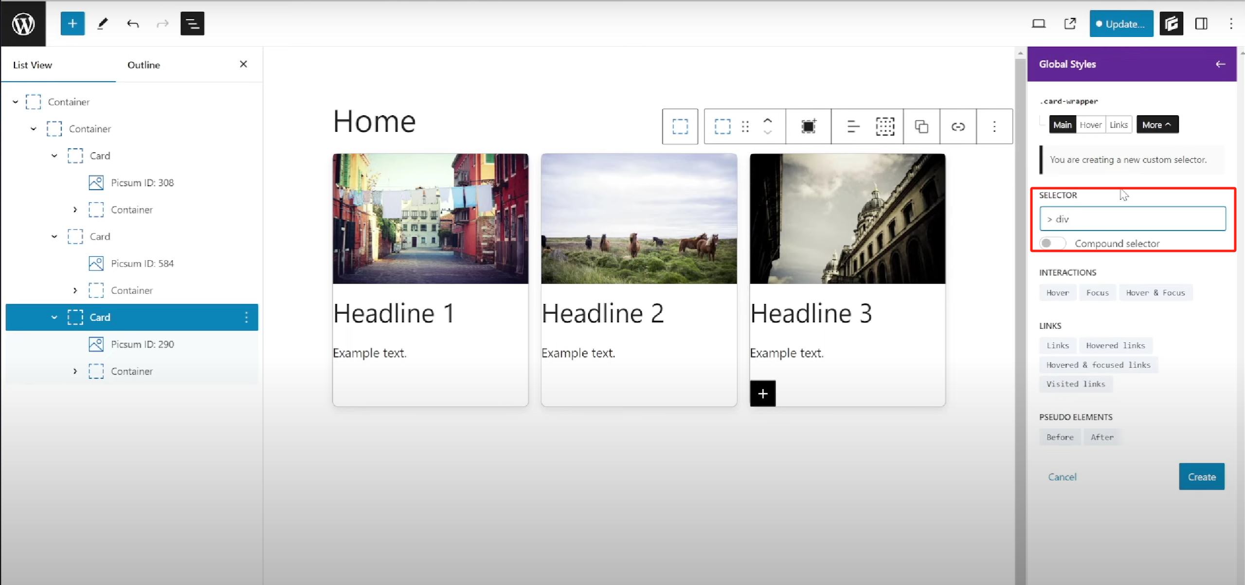 Image [11]-GenerateBlocks Sélecteurs imbriqués Guide pratique : Construire des composants de cartes uniformément structurés