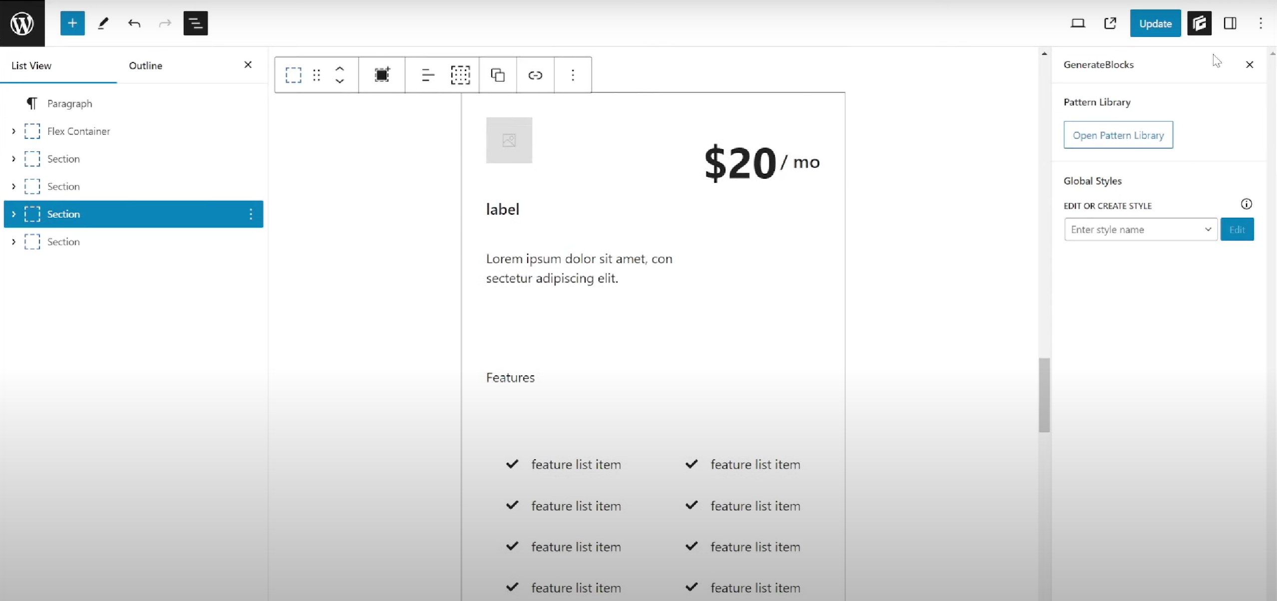 图片[11]-GenerateBlocks 模板库操作指南：快速插入单个与多个页面模块