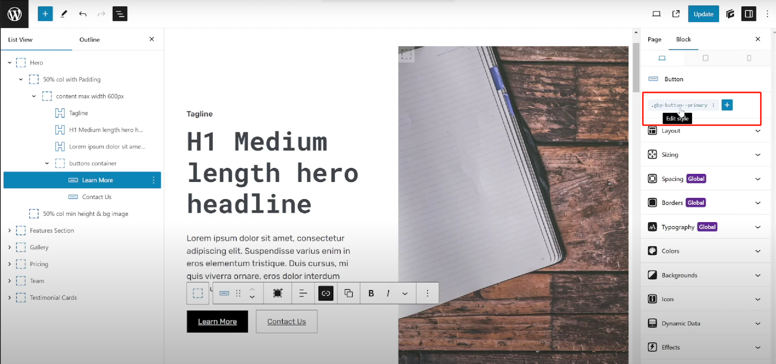 图片[4]-GenerateBlocks 样式自定义教程：字体、颜色、间距与布局统一设置