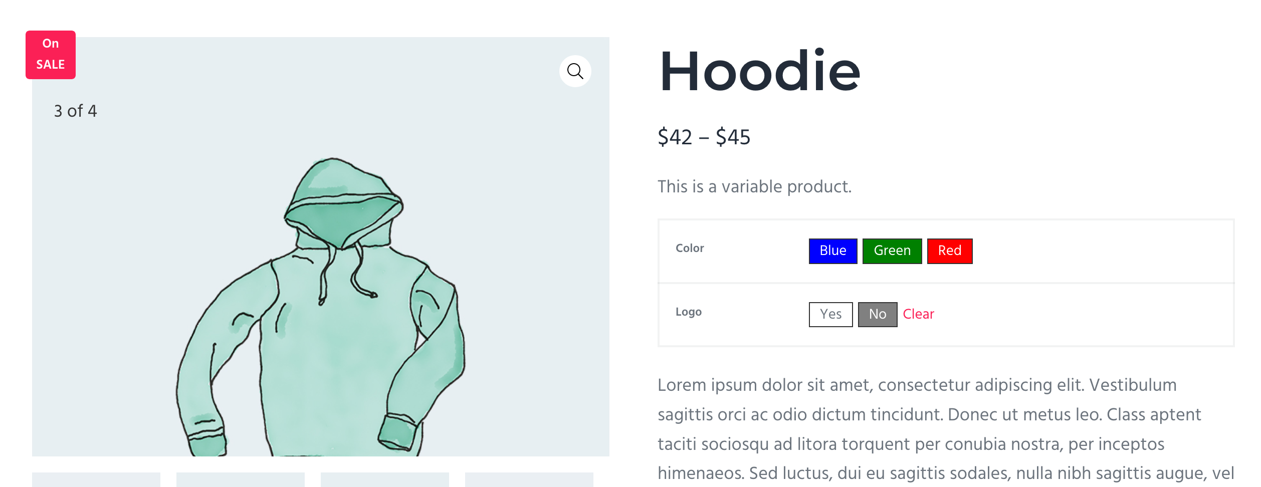 Función de cambio de color de productos de WordPress: mejora la interactividad y la personalización del sitio de comercio electrónico - Photon Flux | Servicios profesionales de reparación de WordPress, alcance global, respuesta rápida
