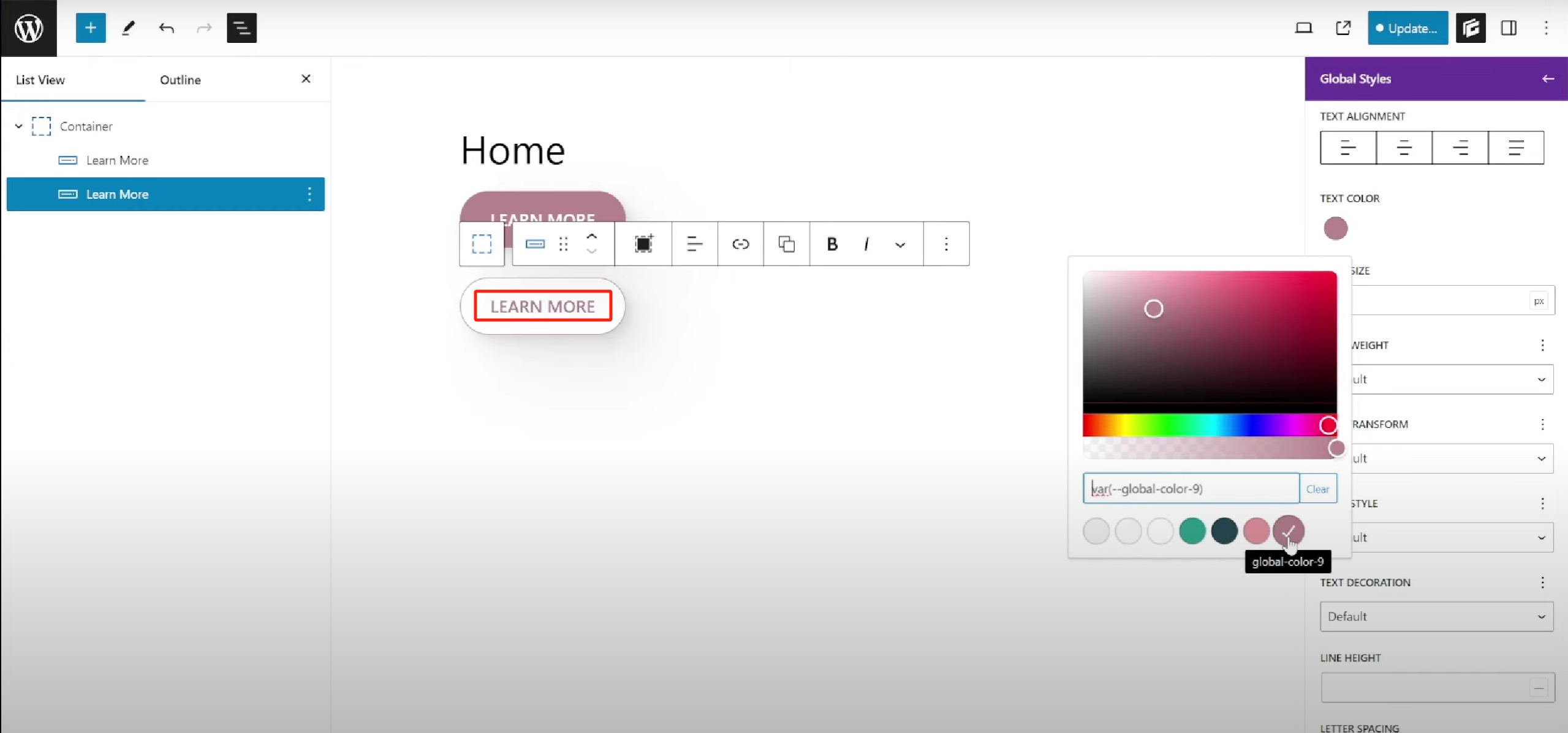 图片[16]-GenerateBlocks Pro 全局按钮样式教程：创建可复用按钮设计
