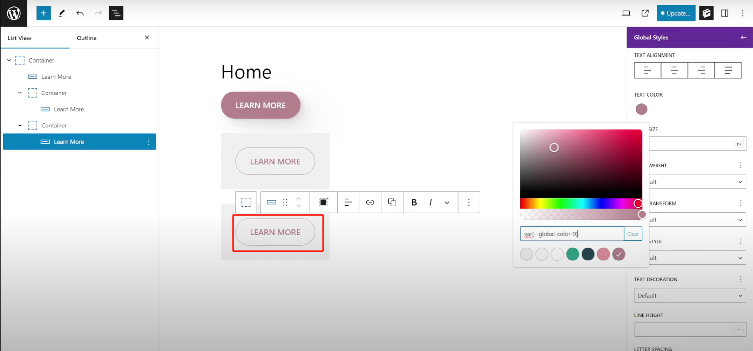 图片[21]-GenerateBlocks Pro 全局按钮样式教程：创建可复用按钮设计