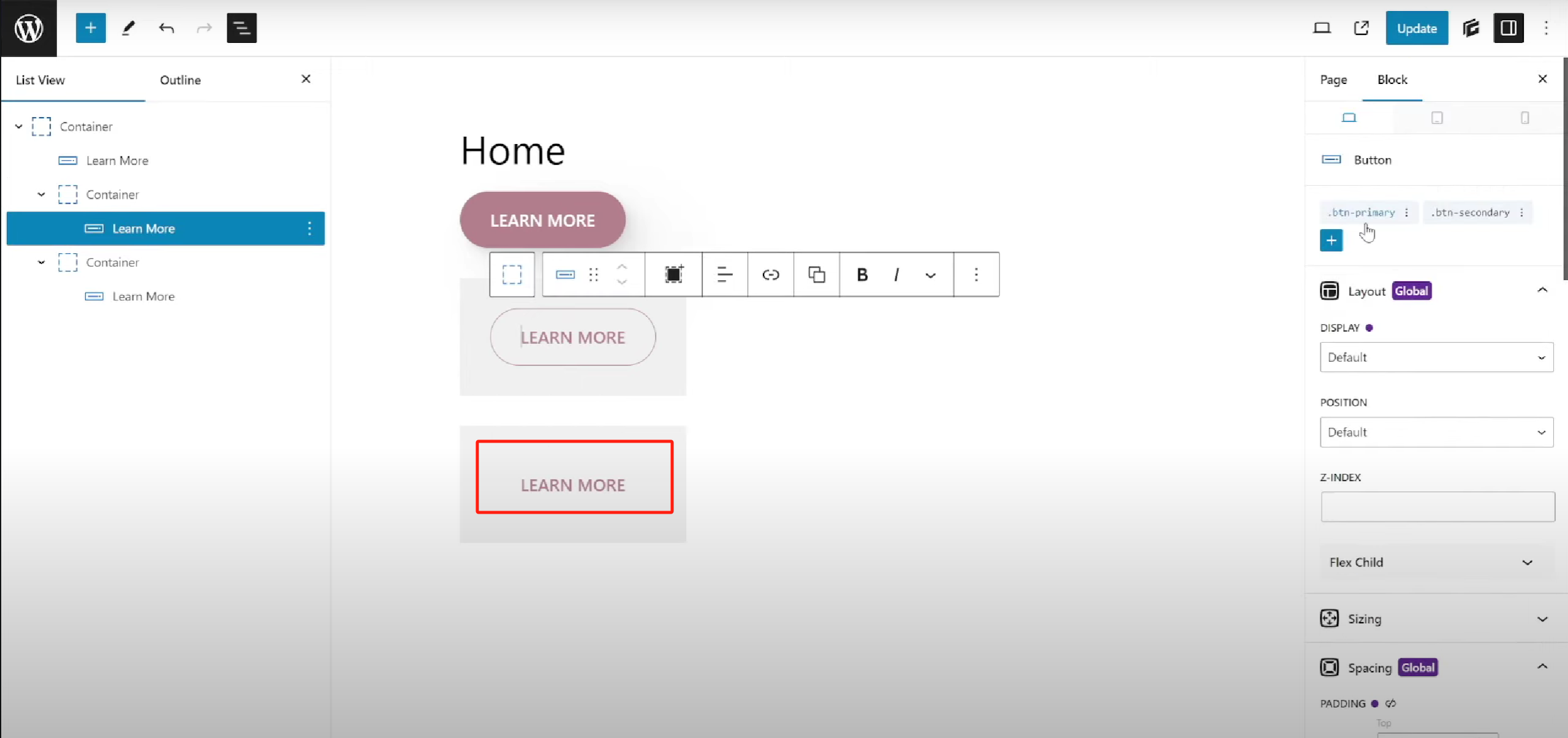 图片[22]-GenerateBlocks Pro 全局按钮样式教程：创建可复用按钮设计