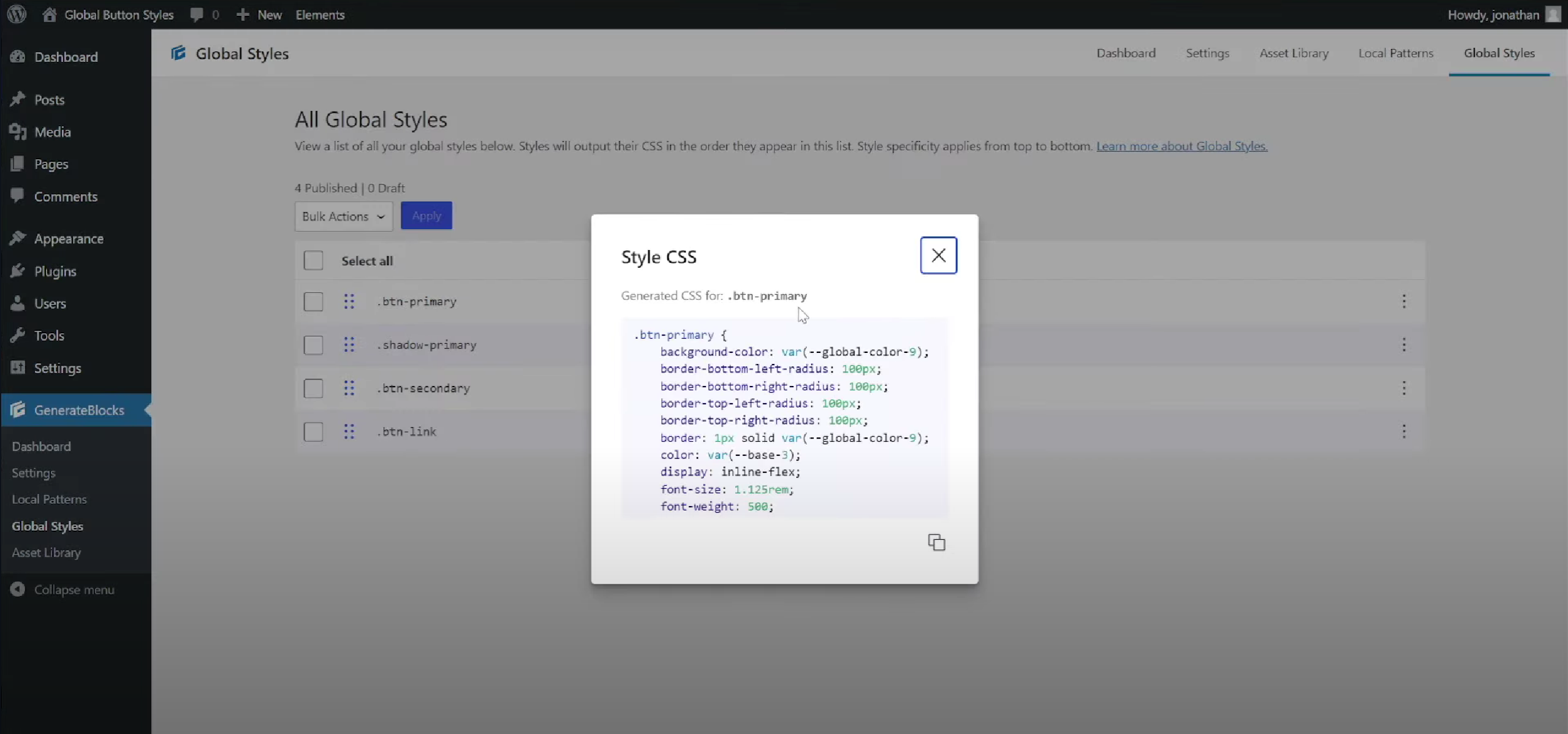 图片[24]-GenerateBlocks Pro 全局按钮样式教程：创建可复用按钮设计