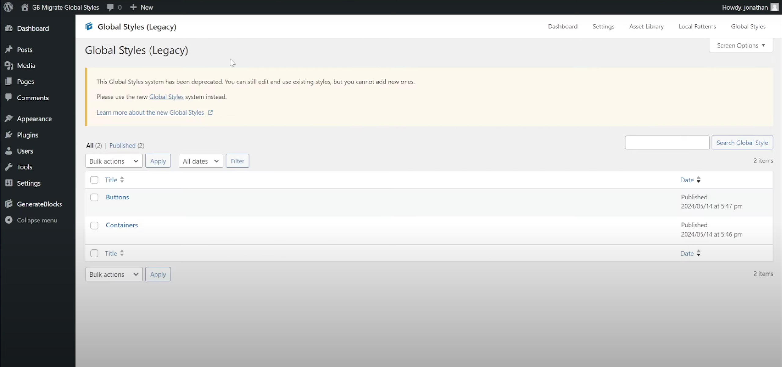 画像[3]-GenerateBlocks Pro スタイル移行チュートリアル：新しいグローバル・スタイル・システムへのアップグレード