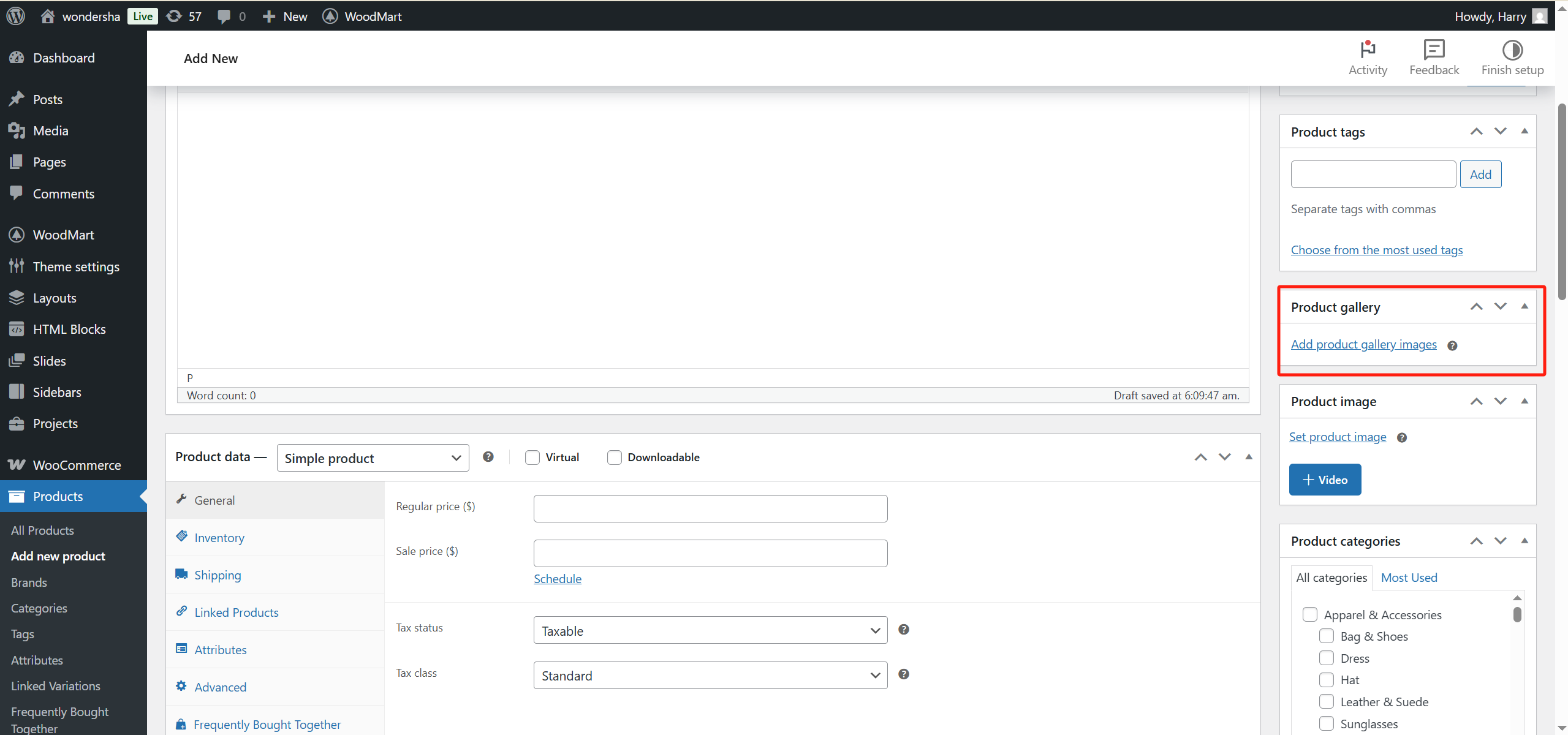 Image [6] - Procédure complète de création d'une page produit WooCommerce avec WoodMart