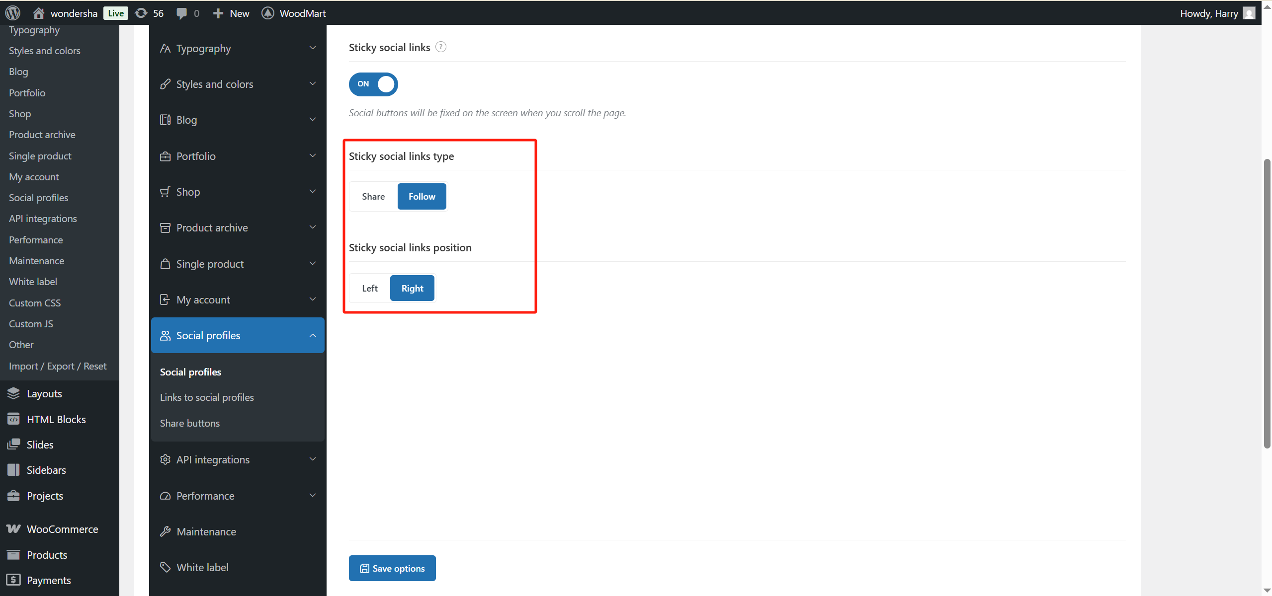 图片[4]-WordPress 中启用 WoodMart 粘性社交图标完整教学