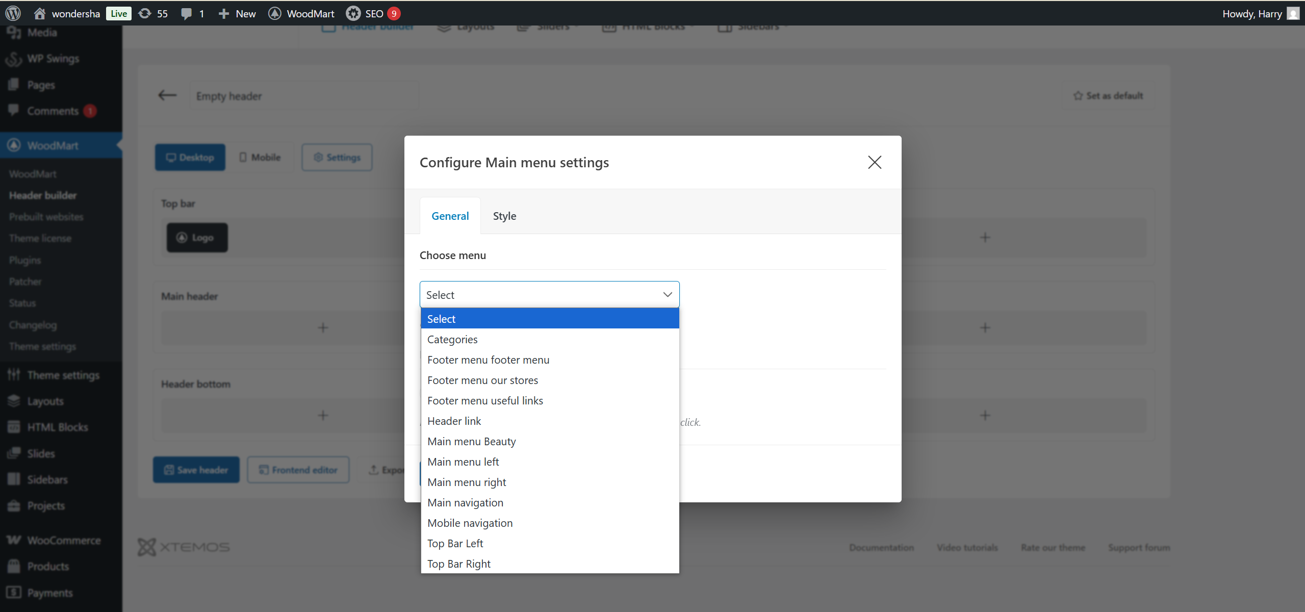 图片[6]-WoodMart Header Builder 教程：自定义页眉与页脚实用指南
