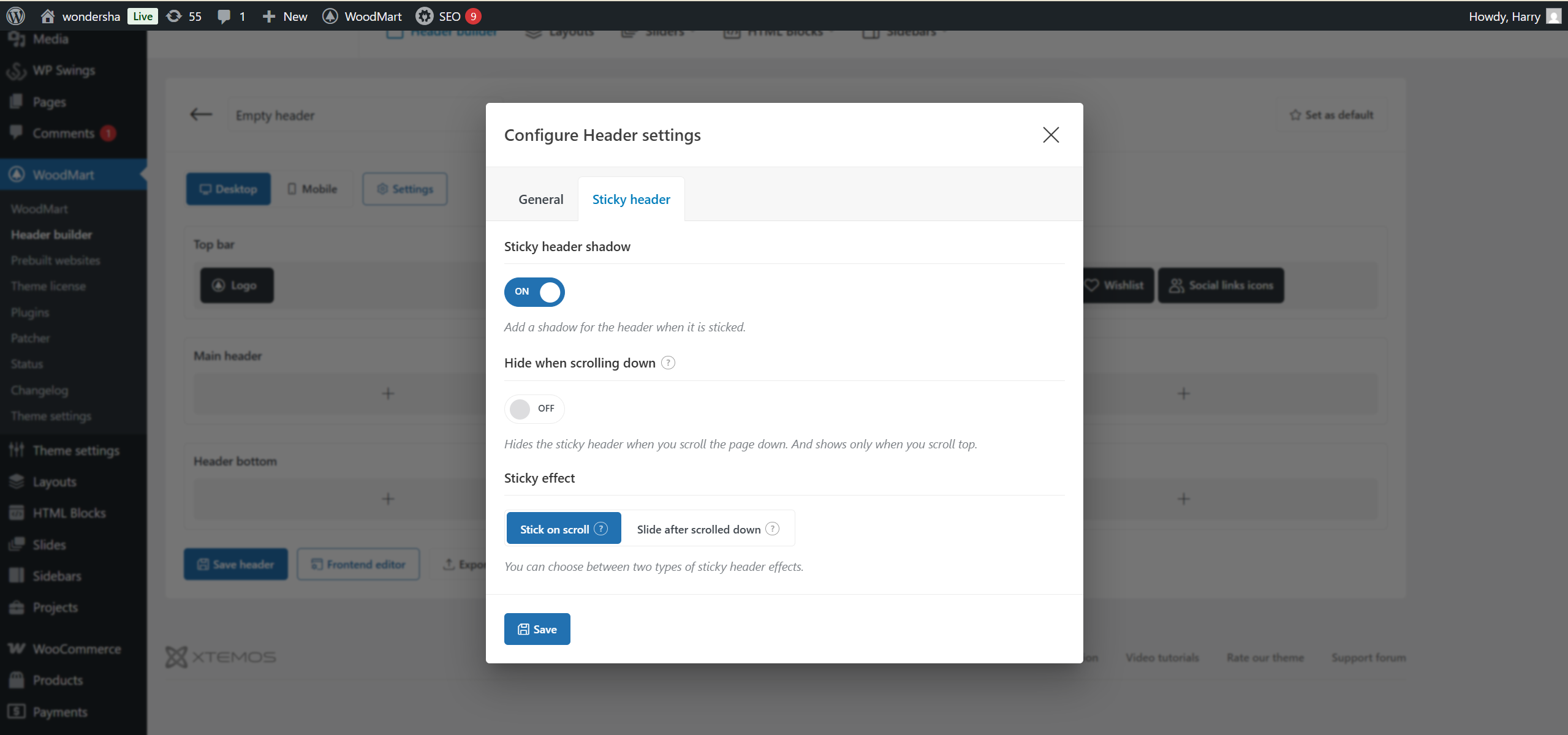 图片[10]-WoodMart Header Builder 教程：自定义页眉与页脚实用指南