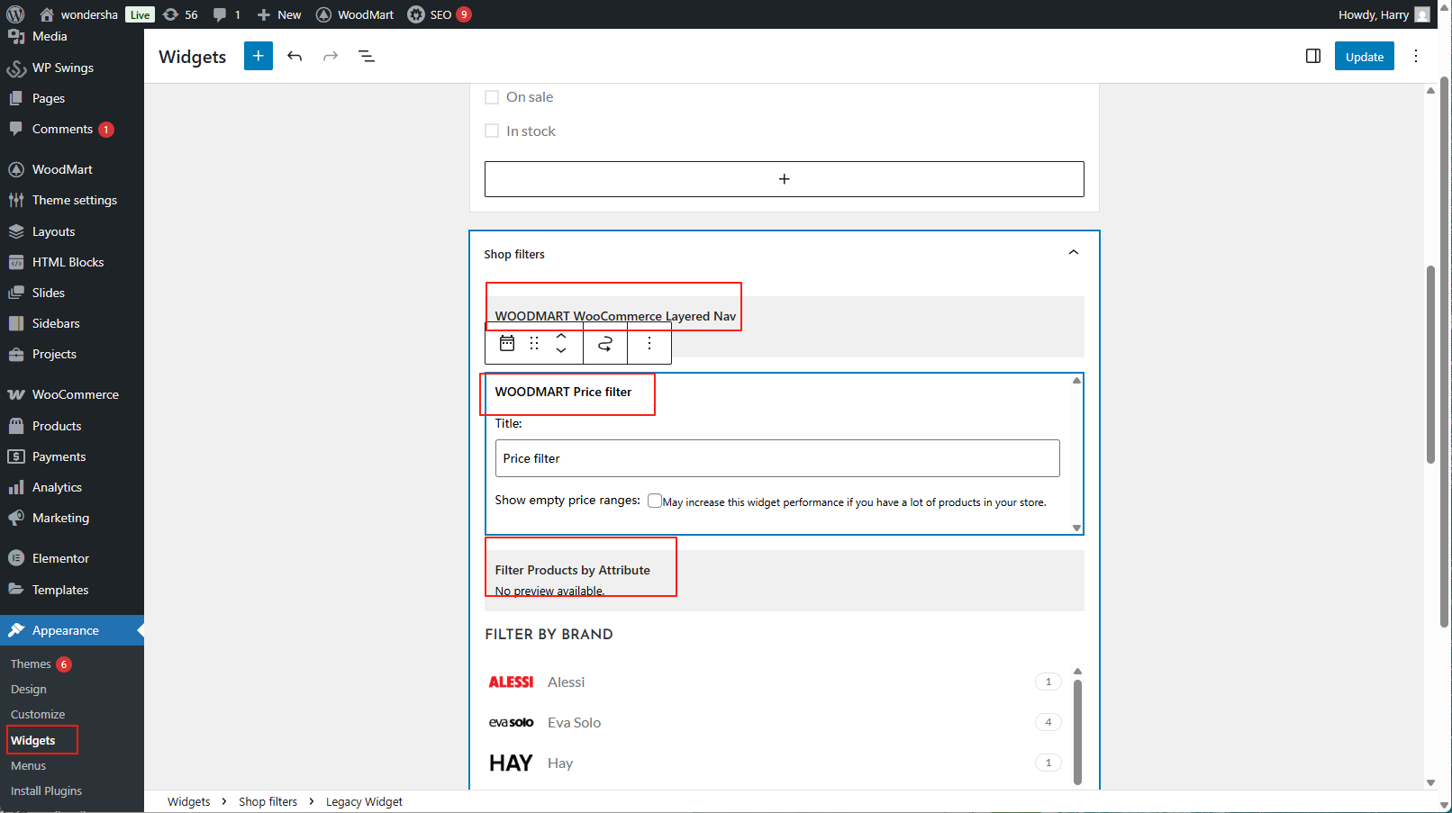 Image [4]- Activation du filtre Ajax de WoodMart pour améliorer l'efficacité du filtrage des produits