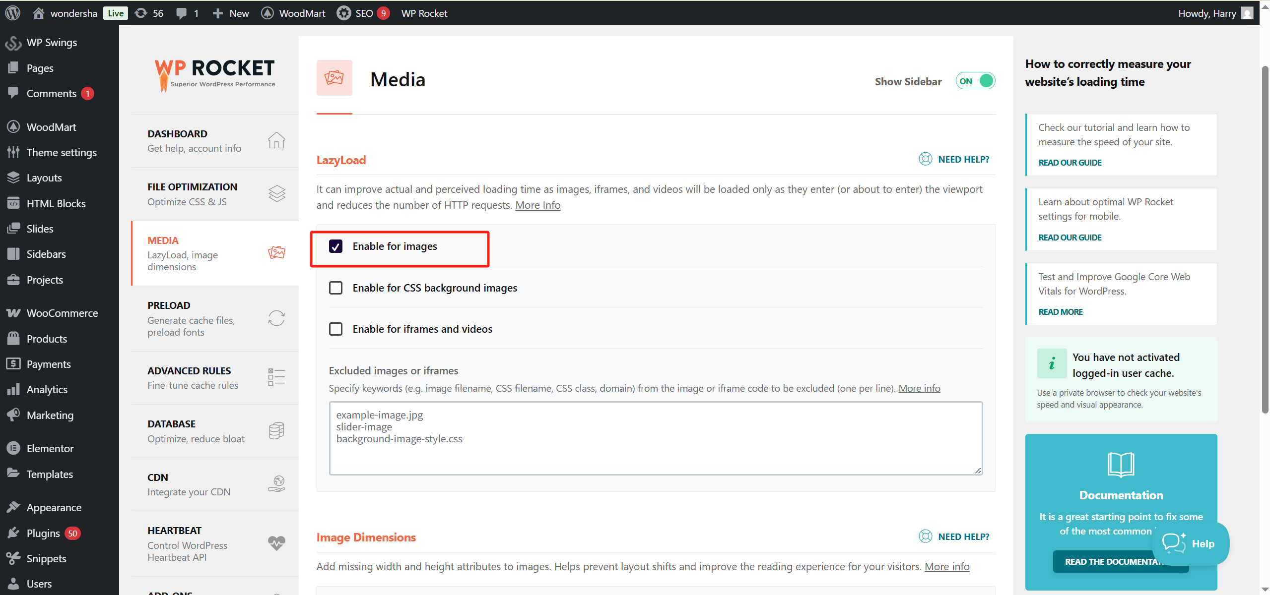 Image [8] - Guide d'optimisation des performances de WoodMart : Réduction des fichiers JS/CSS et activation du chargement différé