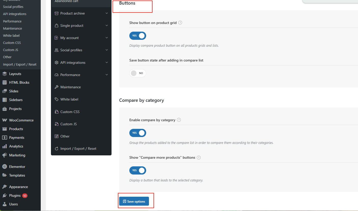 Image [3] - Guide d'installation complet pour la comparaison des produits WoodMart et les caractéristiques de la collection