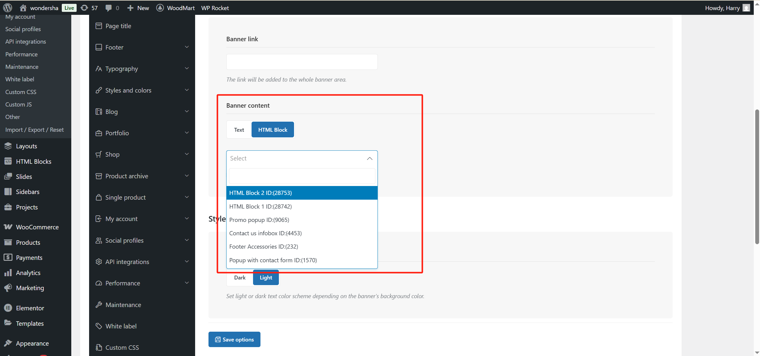 Imagen [10]-WordPress + WoodMart: tutoriales sobre bloques HTML y análisis de escenarios de aplicación