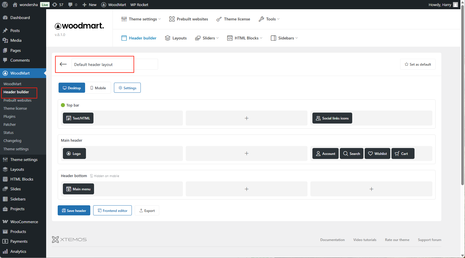 图片[2]-完整设置 WoodMart 头部布局与导航菜单的方法