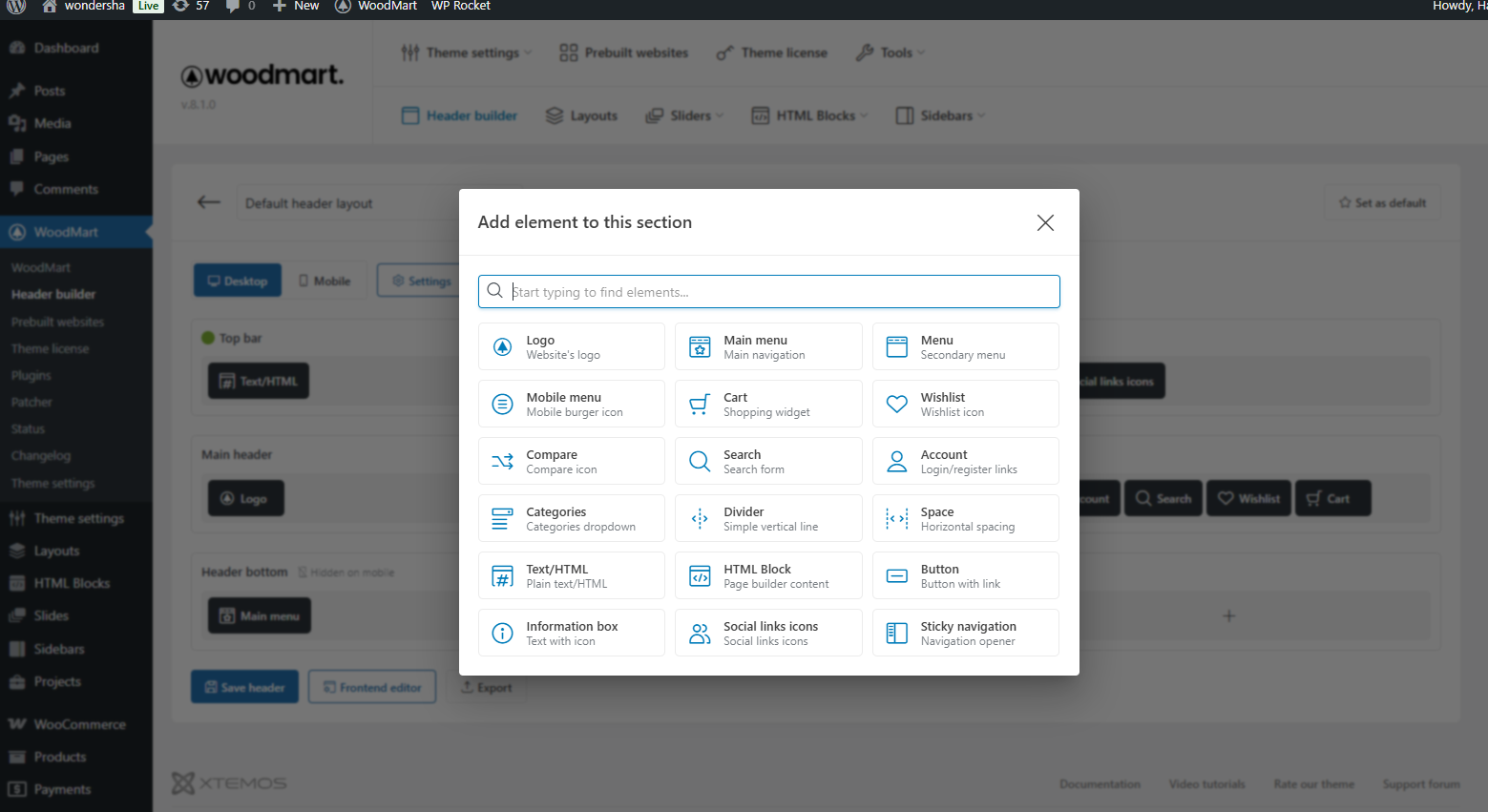 图片[3]-完整设置 WoodMart 头部布局与导航菜单的方法