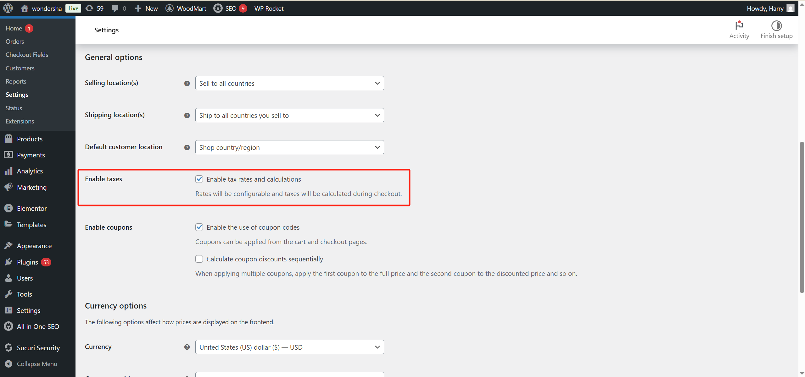Imagen [2] - Guía de configuración de impuestos de WooCommerce: Precios, tipos impositivos y presentación en pocas palabras