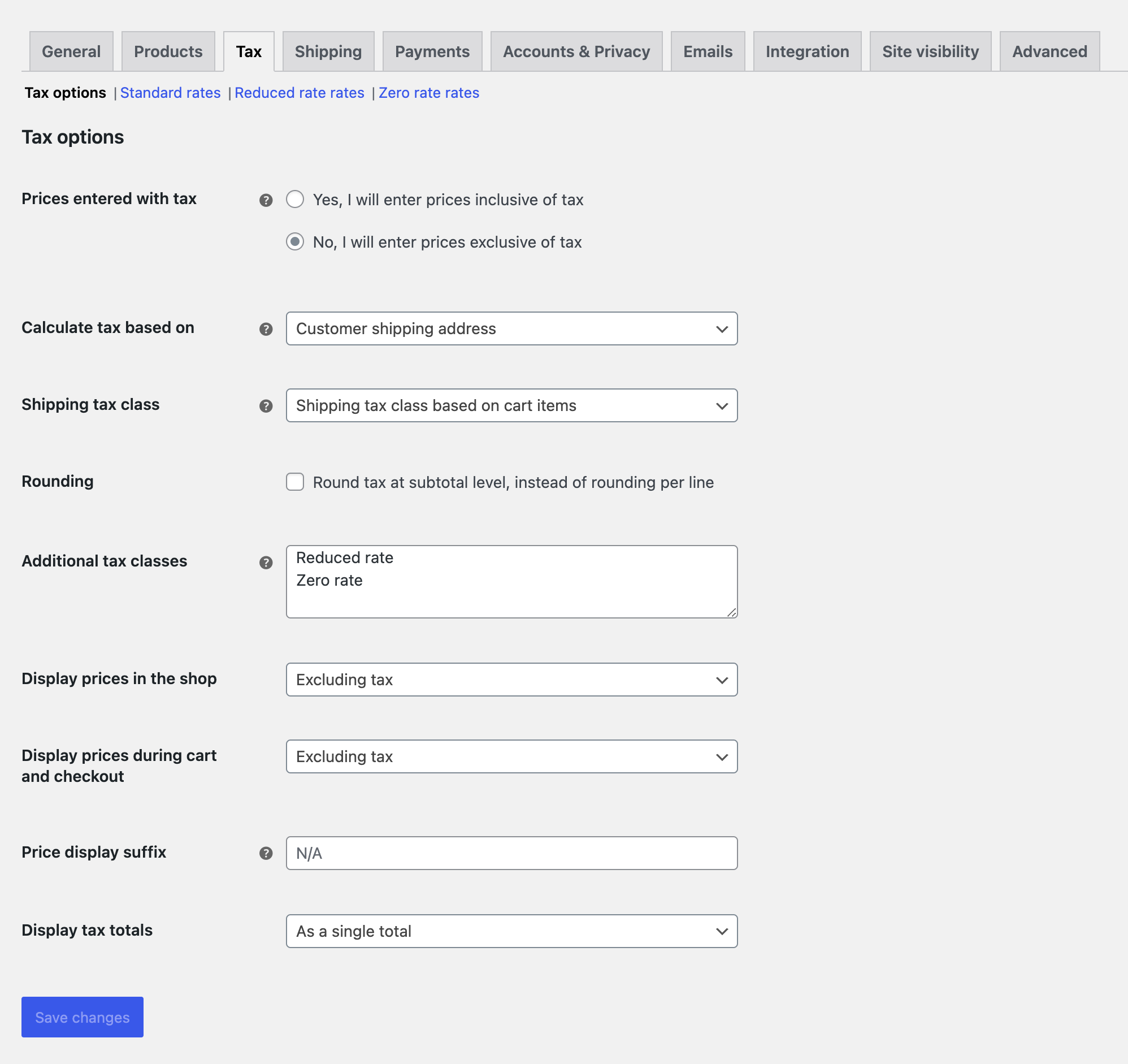 Imagen [4] - Guía de configuración de impuestos de WooCommerce: Precios, tipos impositivos y presentación en pocas palabras