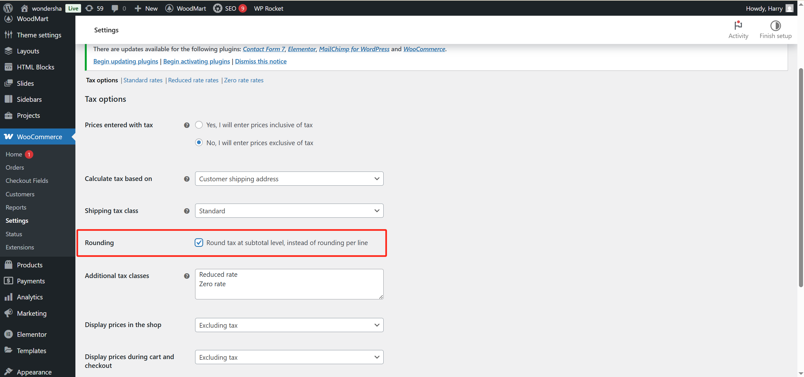 Imagen [5] - Guía de configuración de impuestos de WooCommerce: Precios, tipos impositivos y presentación en pocas palabras