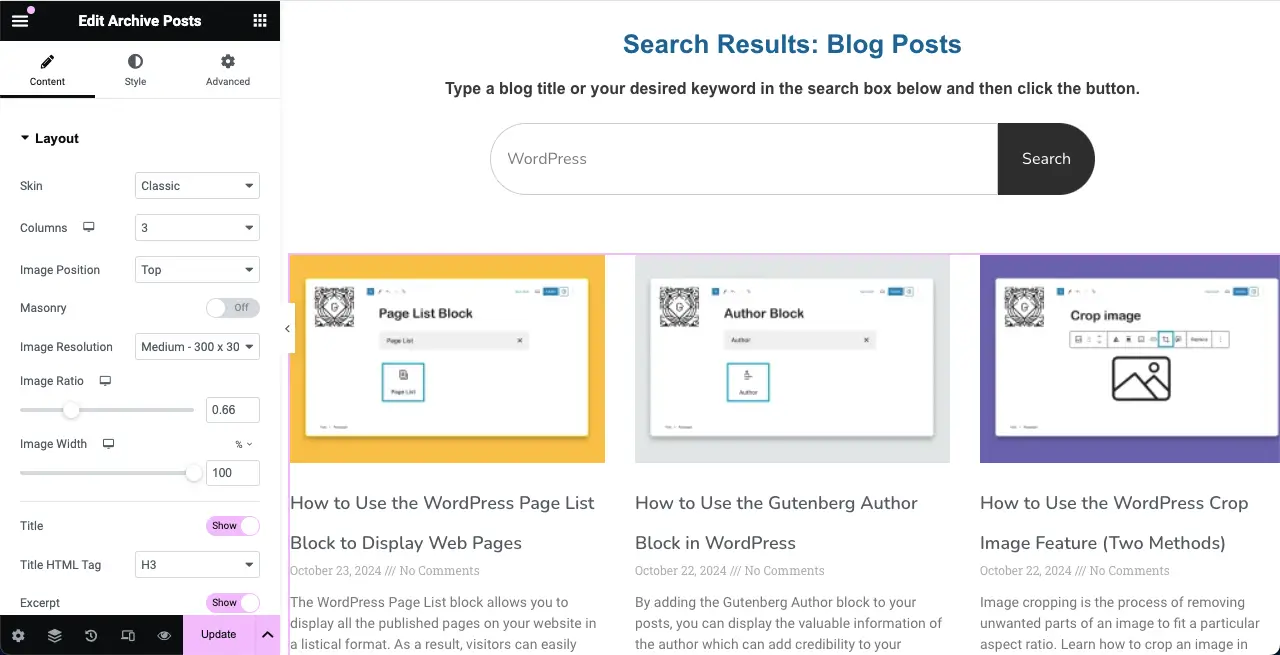 图片[25]-使用 Elementor Pro 创建 WordPress 自定义搜索结果页面