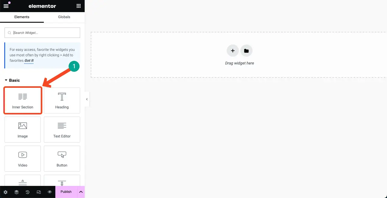 Image [3] - Comment récupérer le widget Inner Section qui a disparu d'Elementor (avec des instructions complètes)