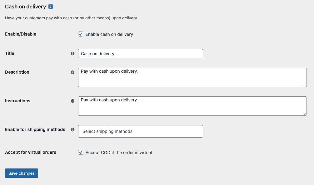 Imagen [3]-WooCommerce Offline Payment Methods Setup Guide: COD, Cheque & Bank Transfer Full Explanation