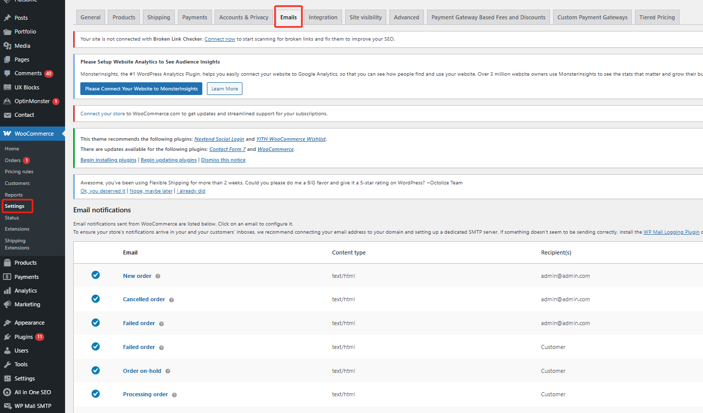 图片[3]-WooCommerce如何激活并设置电子邮件通知功能