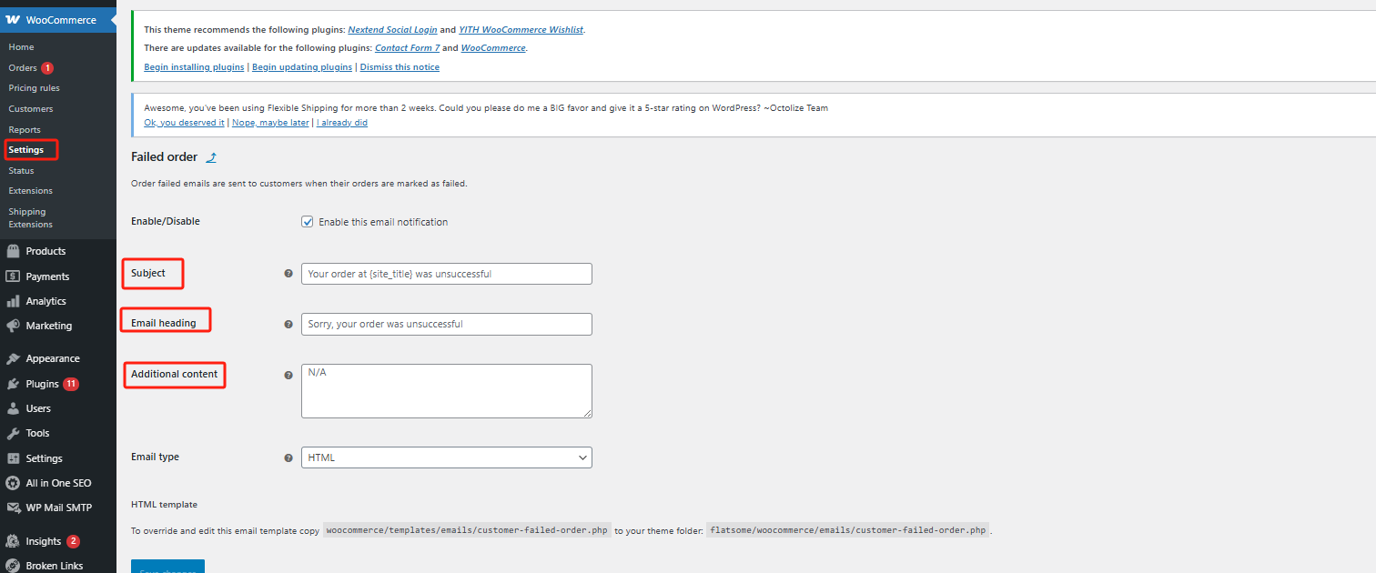 图片[5]-WooCommerce如何激活并设置电子邮件通知功能