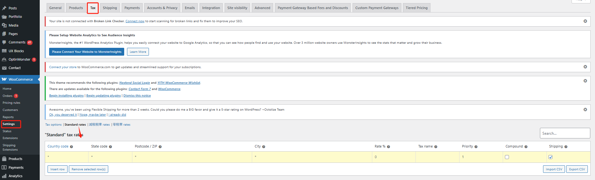 图片[4]-WooCommerce如何激活税率与运费设置