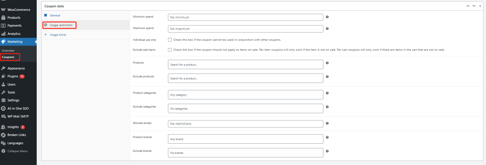 Imagen [7] - Cómo configurar cupones y descuentos tras la activación de WooCommerce