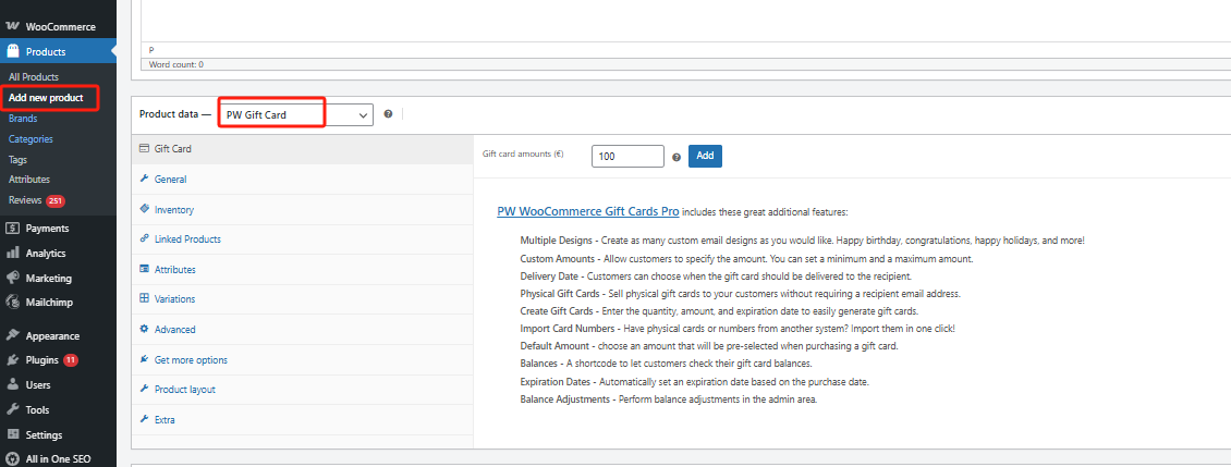 图片[3]-如何在 WooCommerce 中激活并设置礼品卡功能