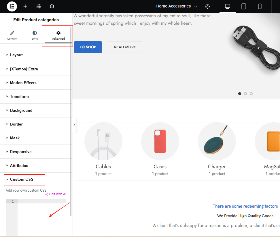 Image [7]- Optimisation des paramètres et du style du bloc d'affichage de la marque WoodMart