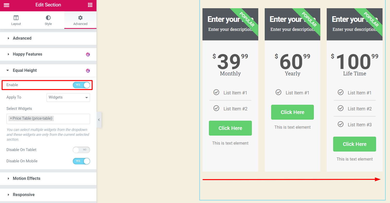 图片[6]-如何在 Elementor 中使用 HappyAddons 实现列和 Flexbox 容器等高